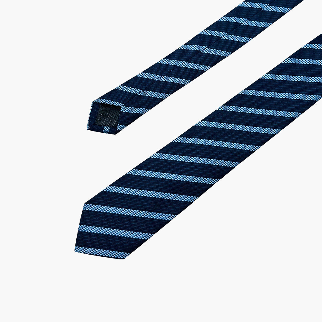 Black & Blue Striped Tie