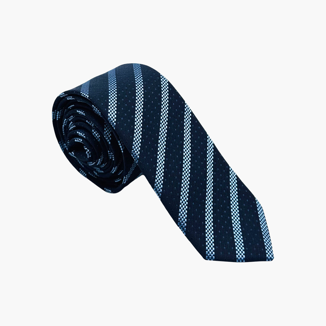 Black & Blue Striped Tie