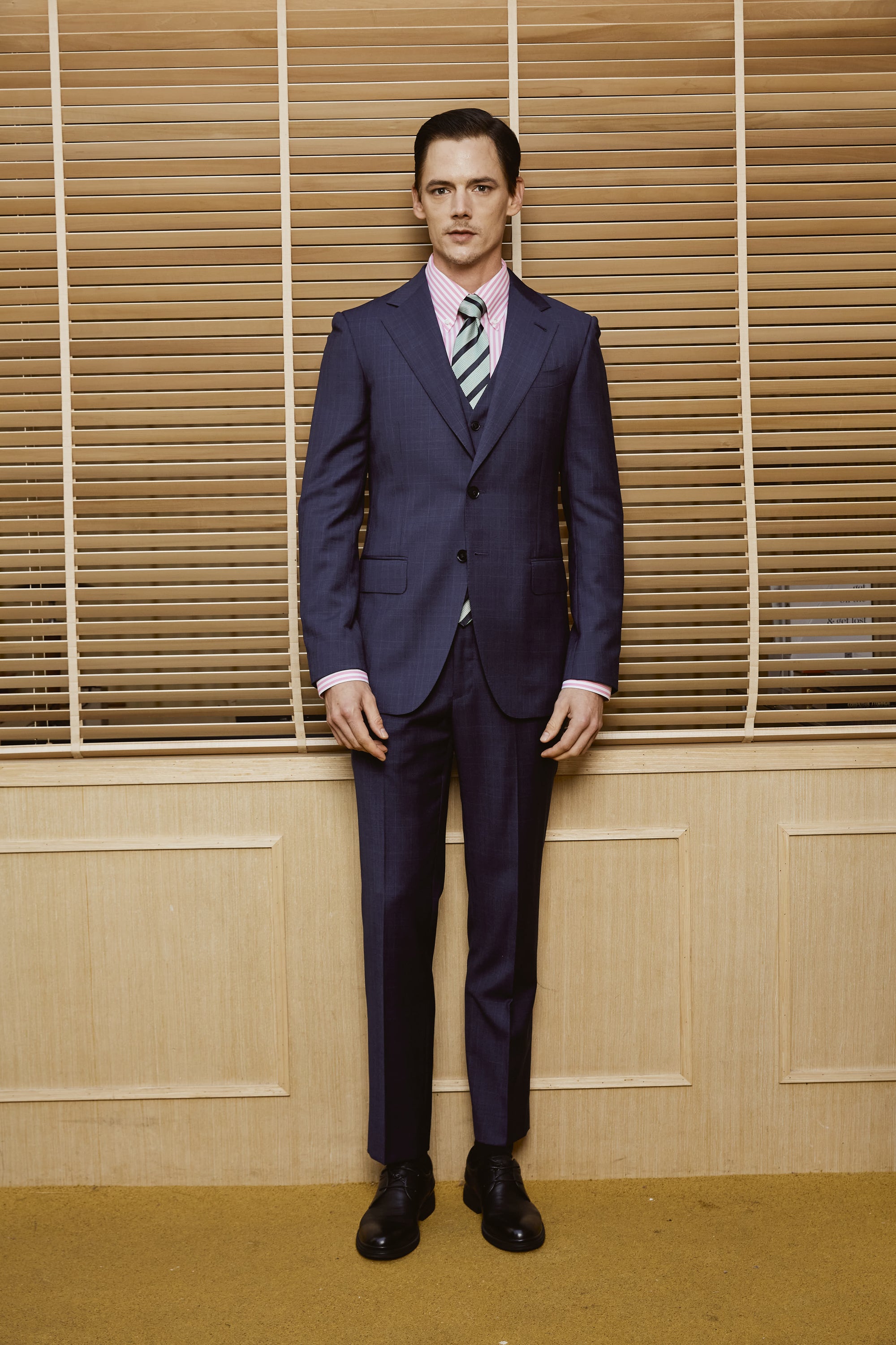 Blue Suit Set with Vest