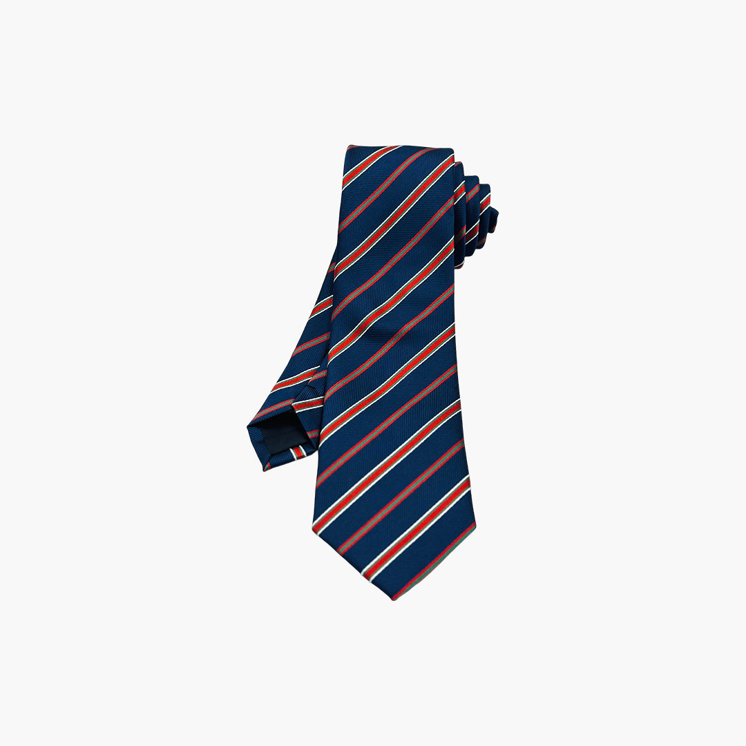 Blue, Red & Green Striped Tie