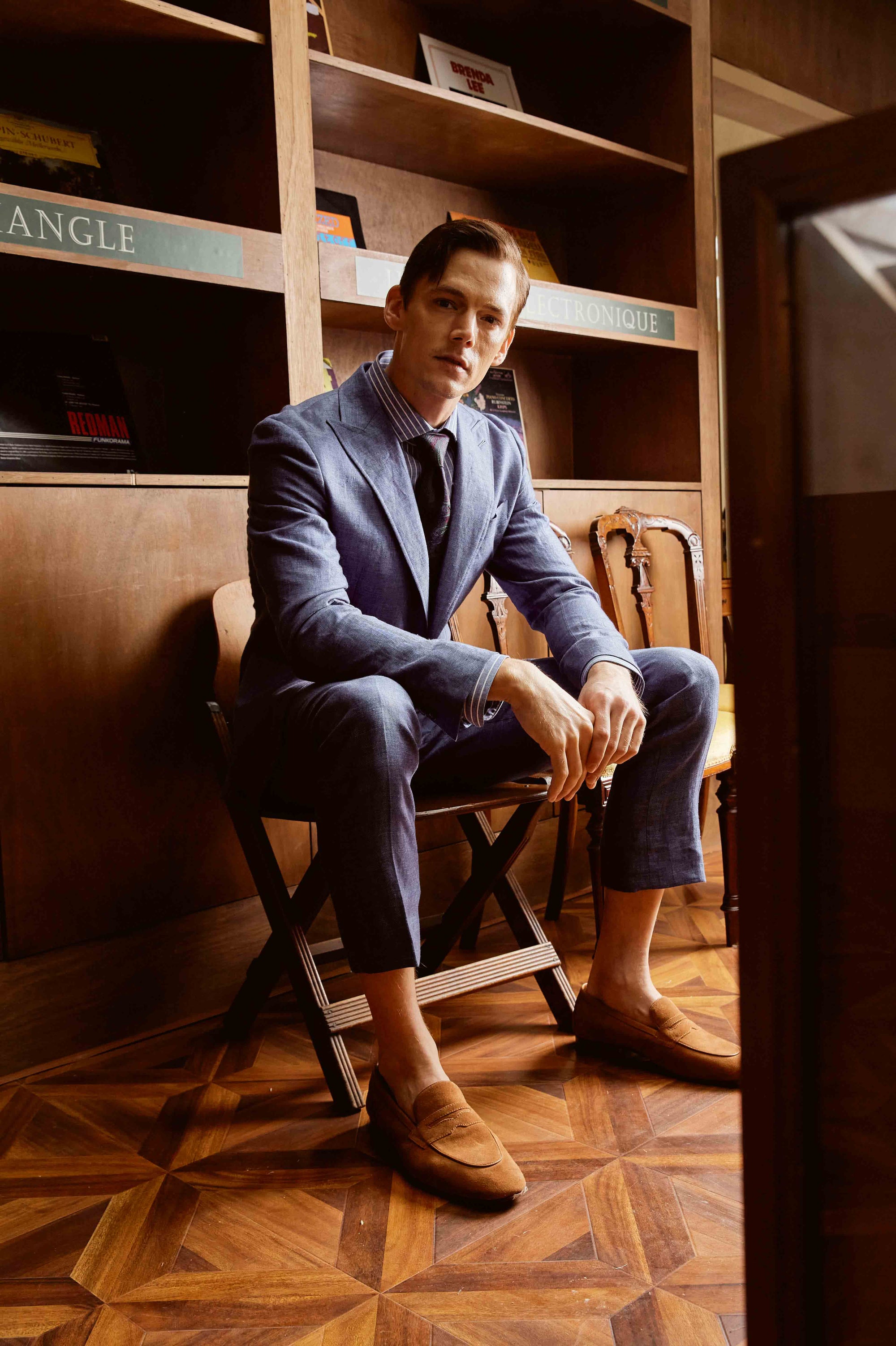 Polynesian Blue Linen Shirt