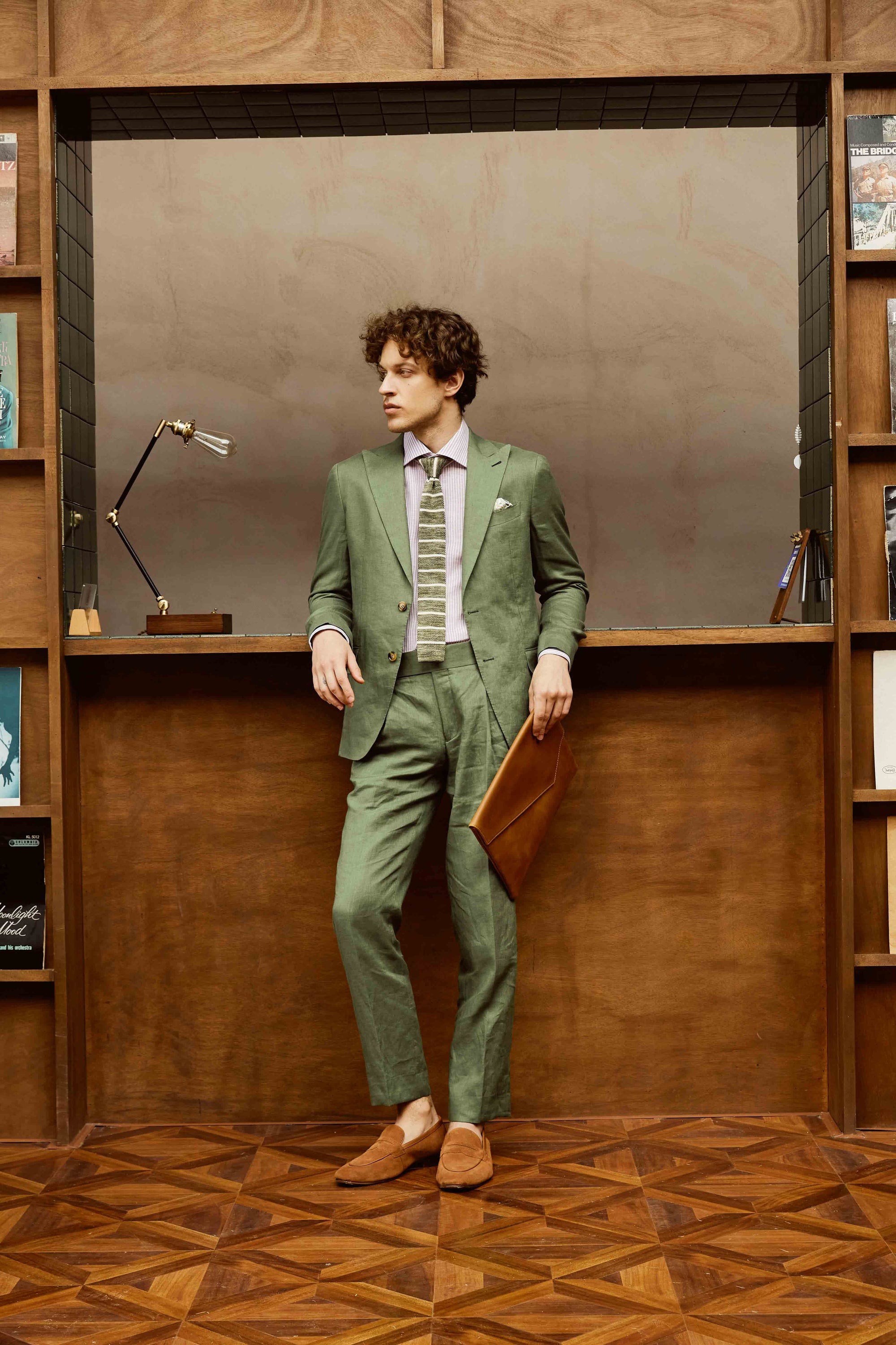 Chic Sea Green Linen Suit Set
