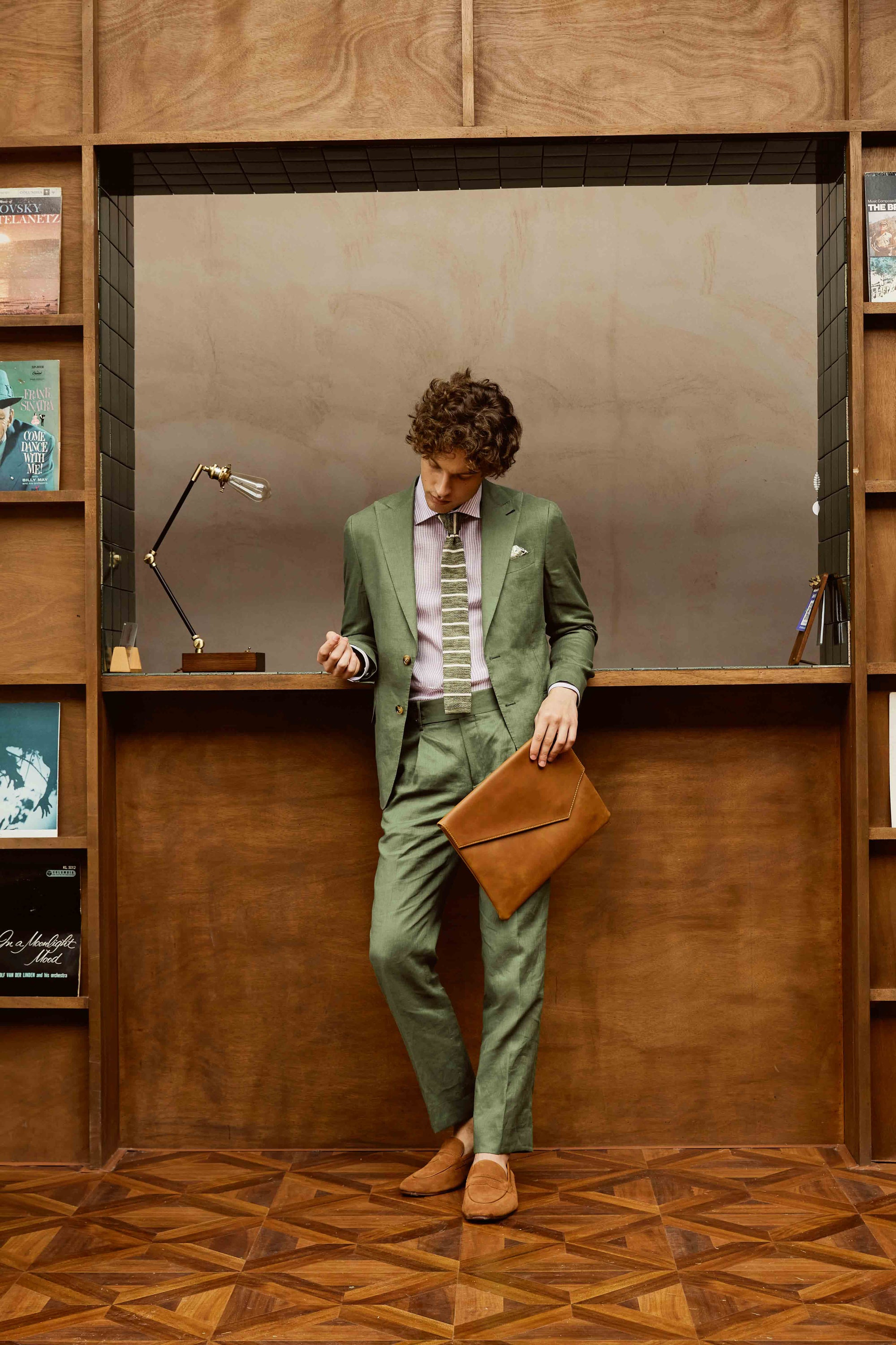 Chic Sea Green Linen Suit Set