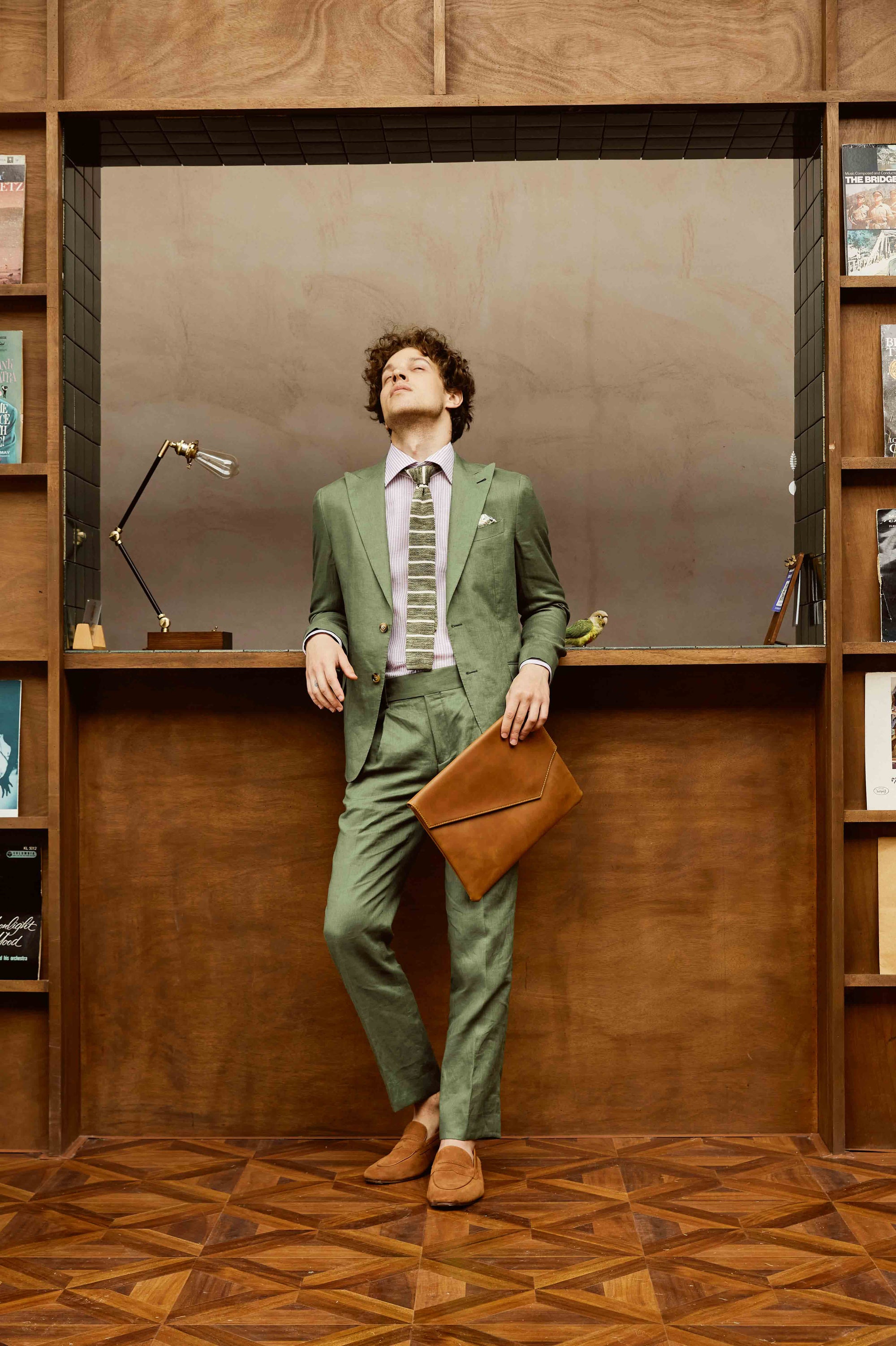 Chic Sea Green Linen Suit Set