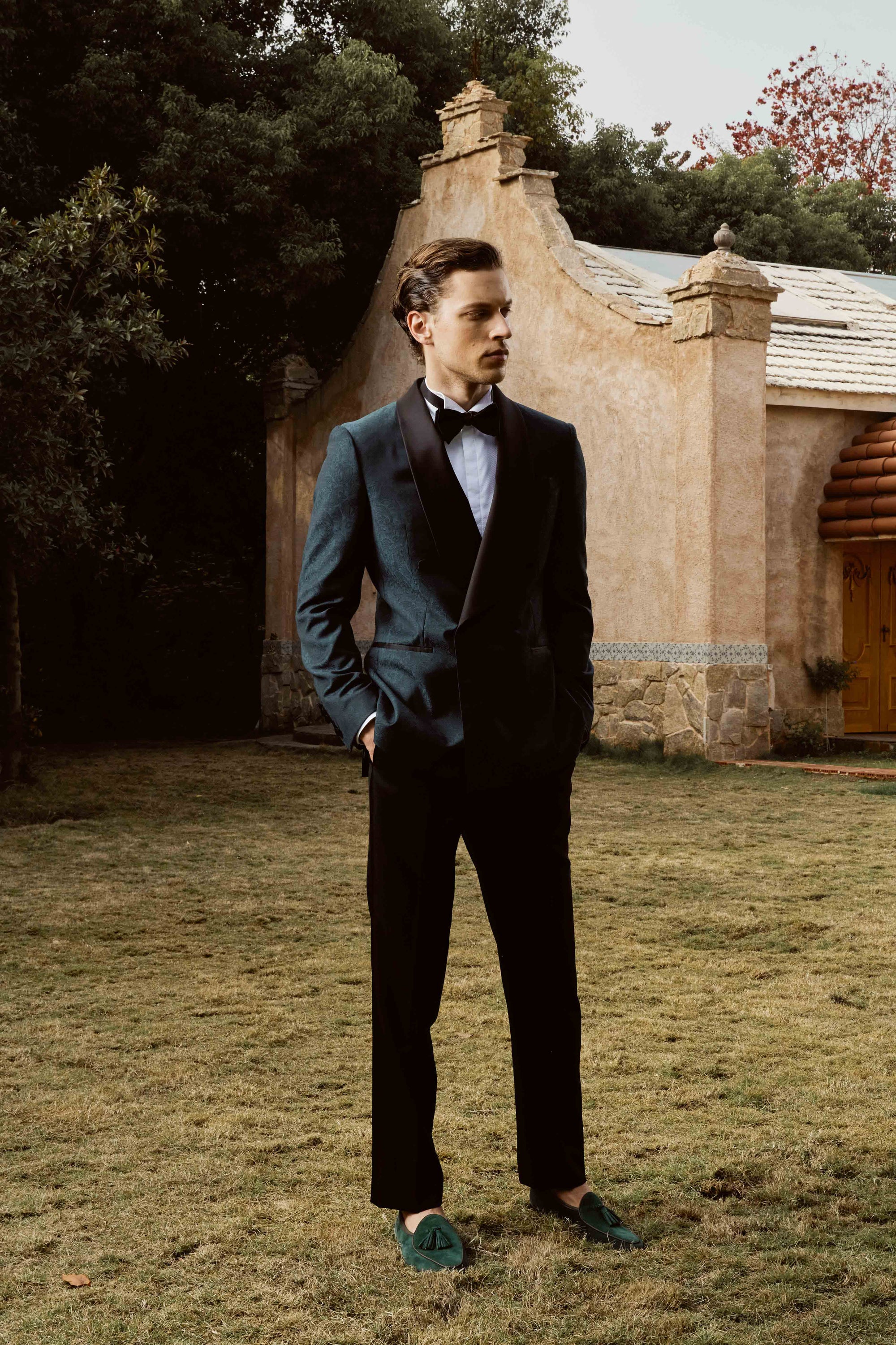 Green Tuxedo Suit Set