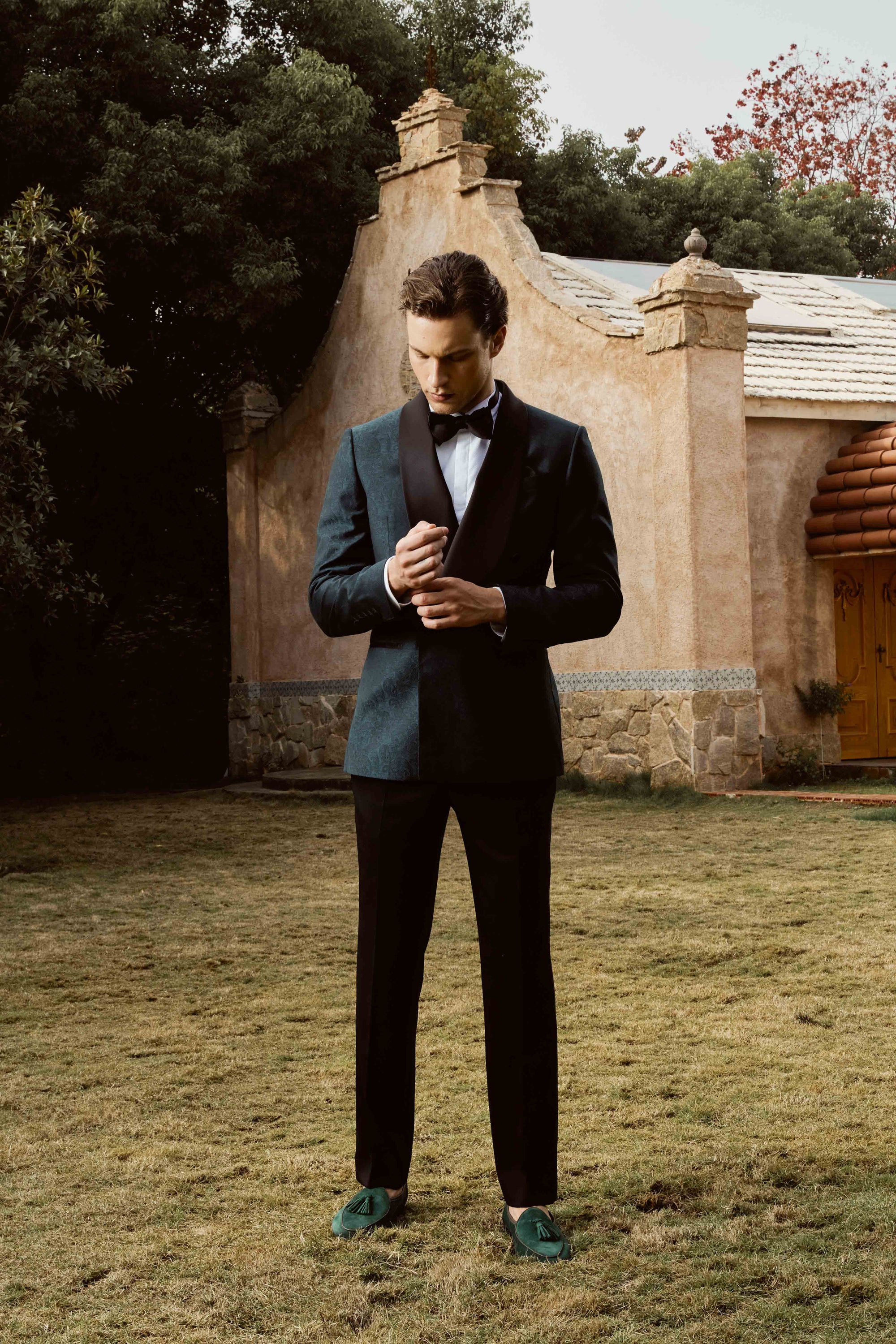 Green Tuxedo Suit Set