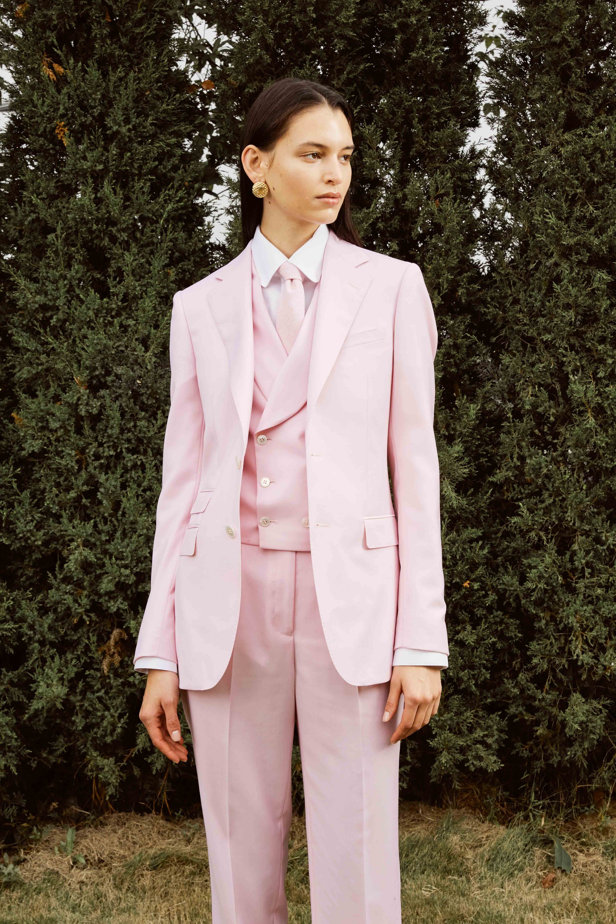 Fairy Tale Pink Suit Set with Vest for Women