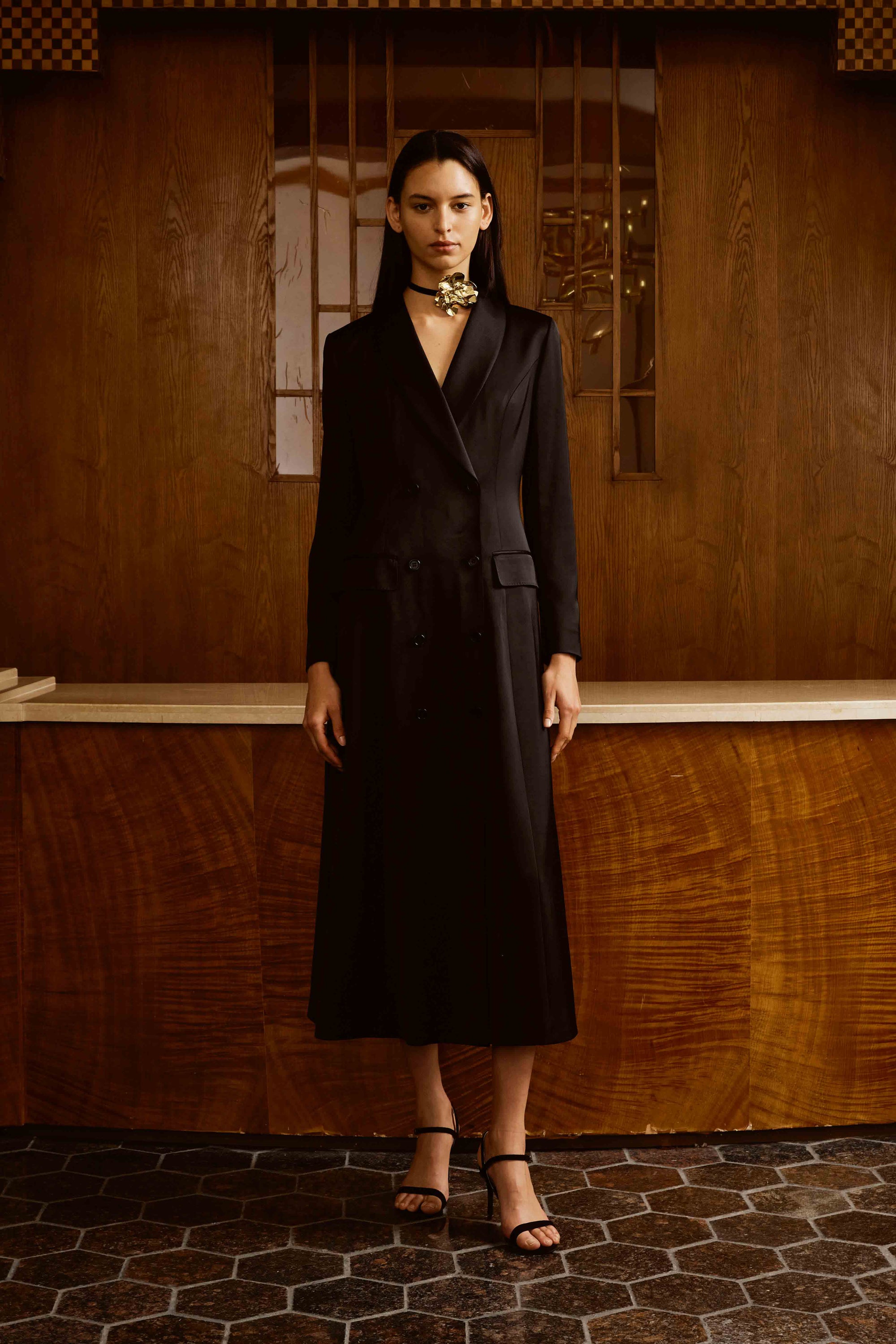 Black Long Suit Dress for Women