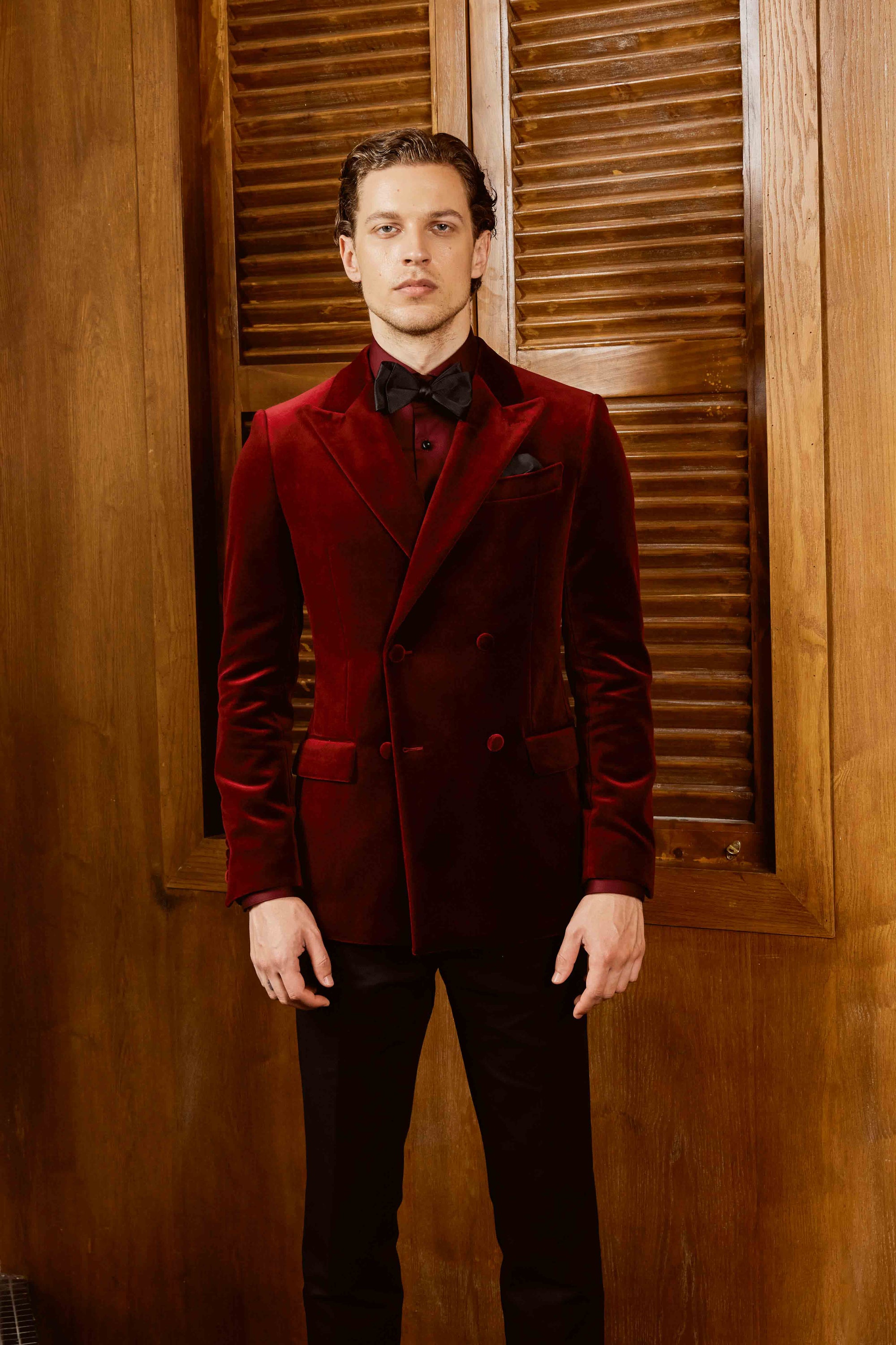 Maroon Silk Suit Set