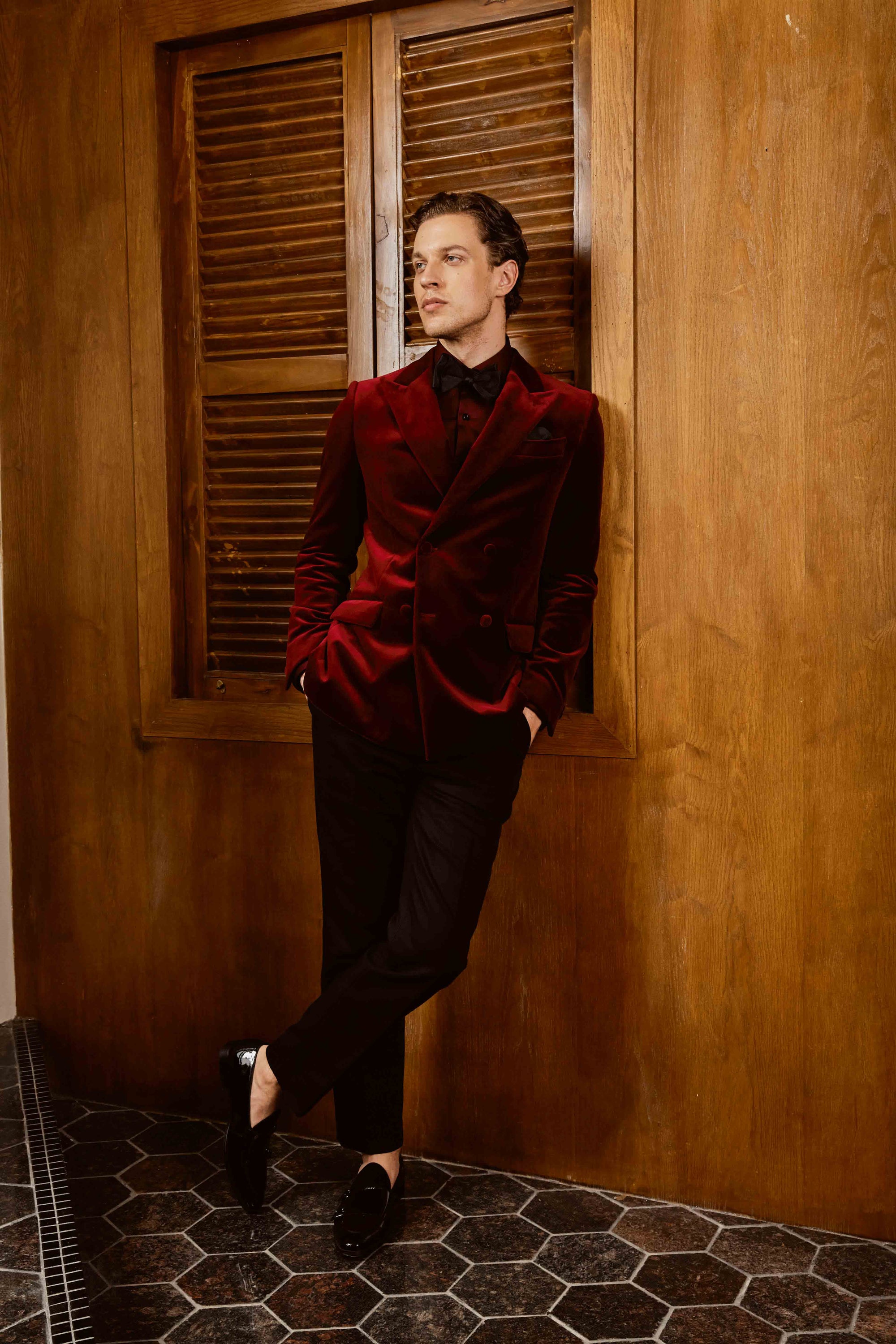 Maroon Silk Suit Set