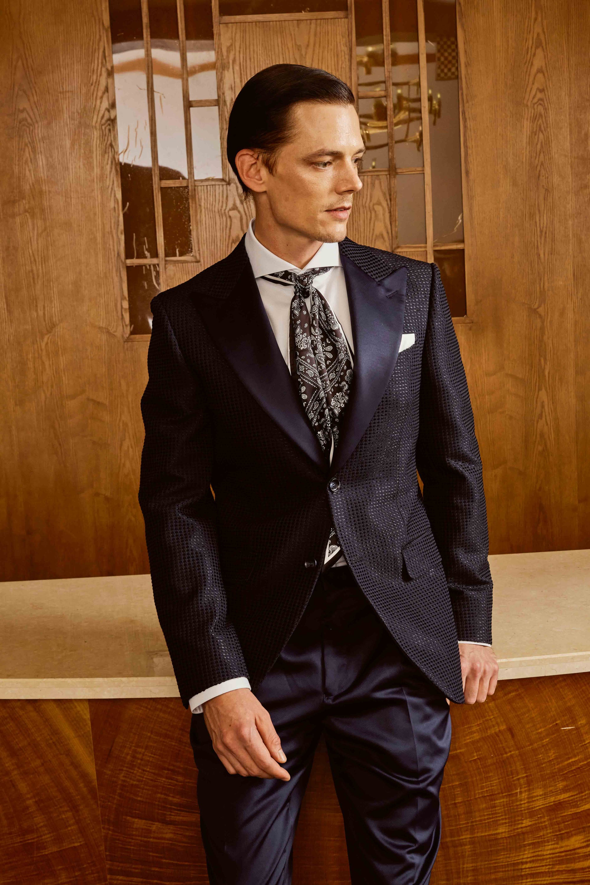 Black Embroidered Suit Set