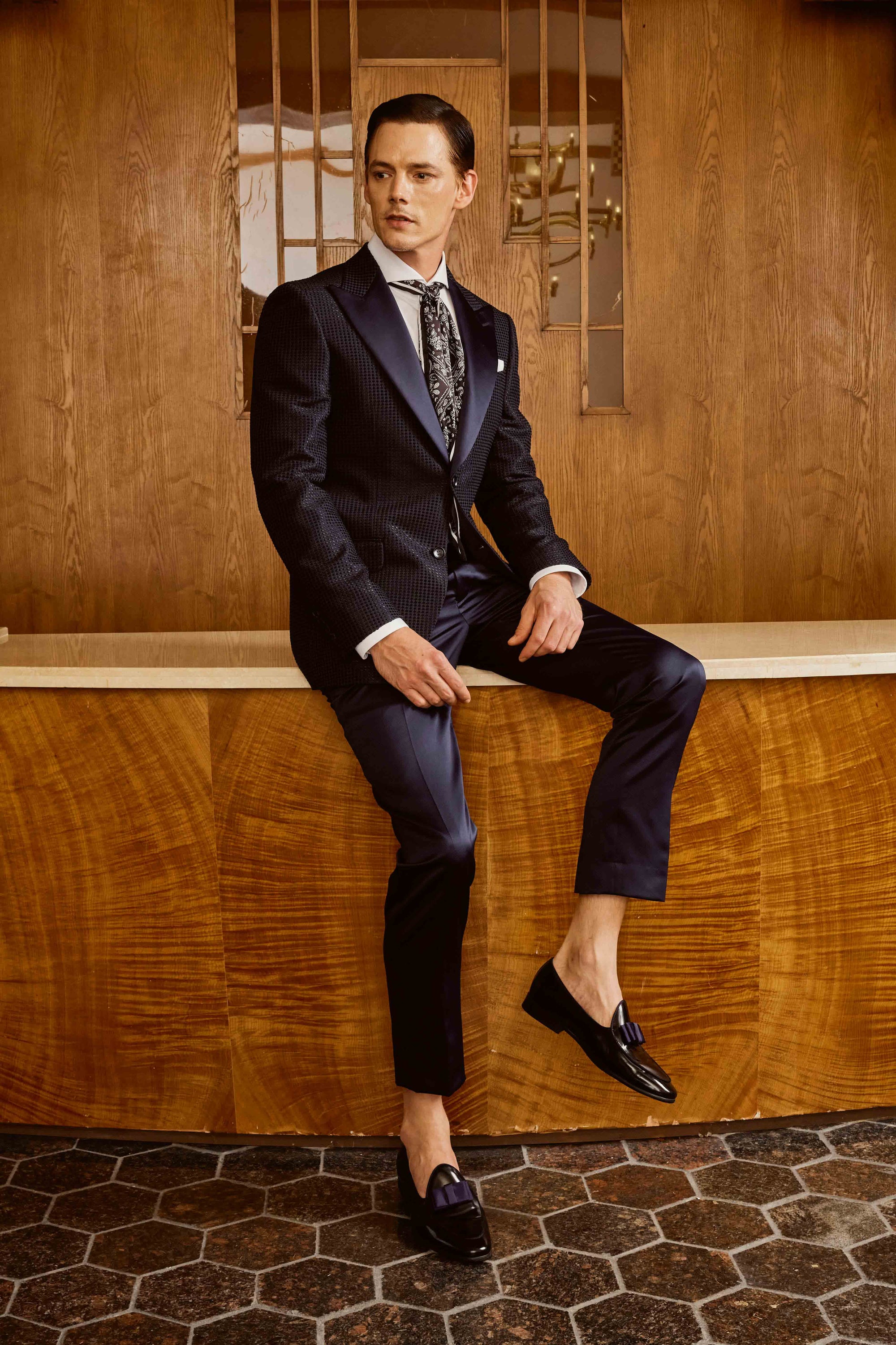 Black Embroidered Suit Set