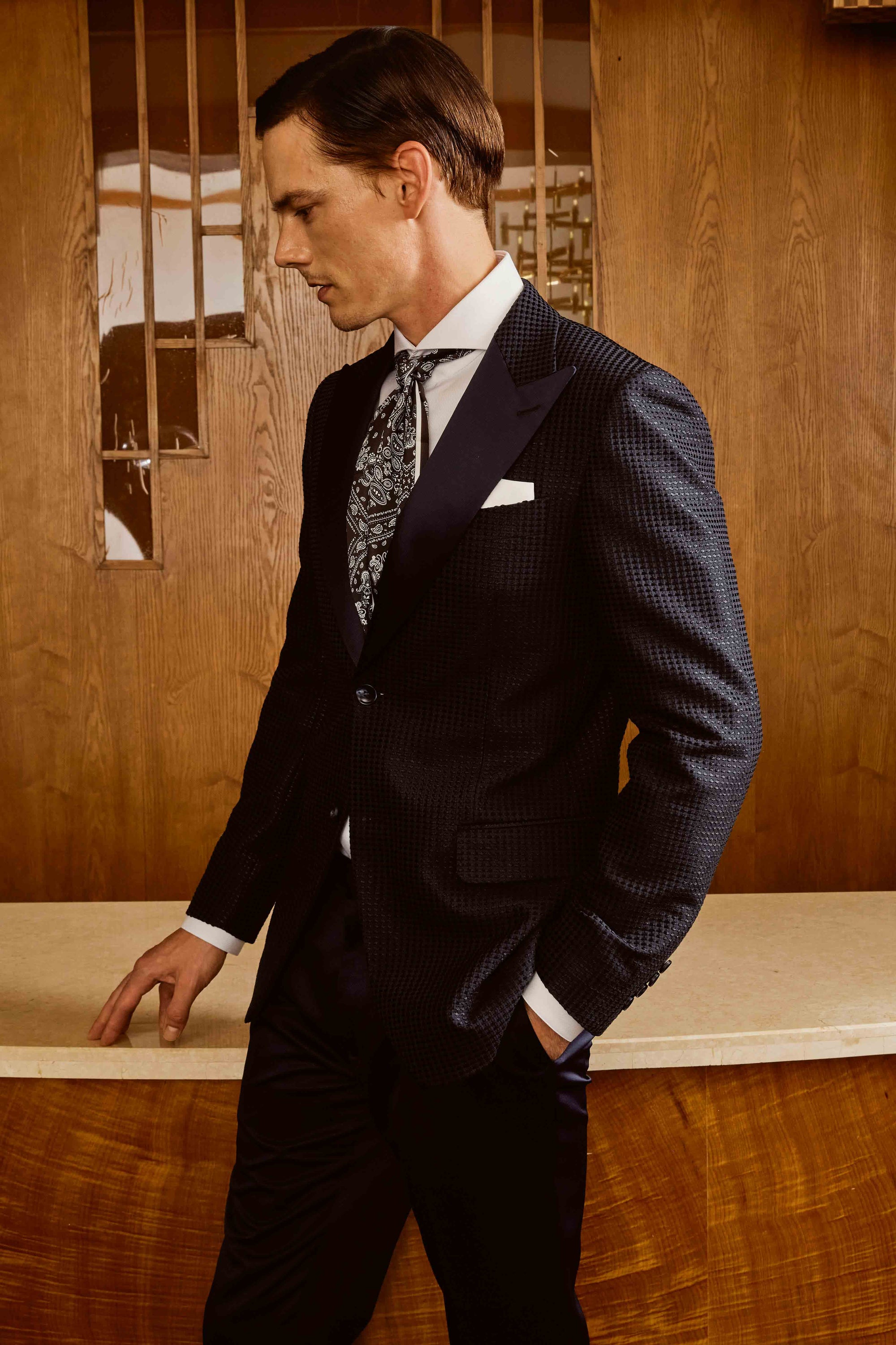 Black Embroidered Suit Set
