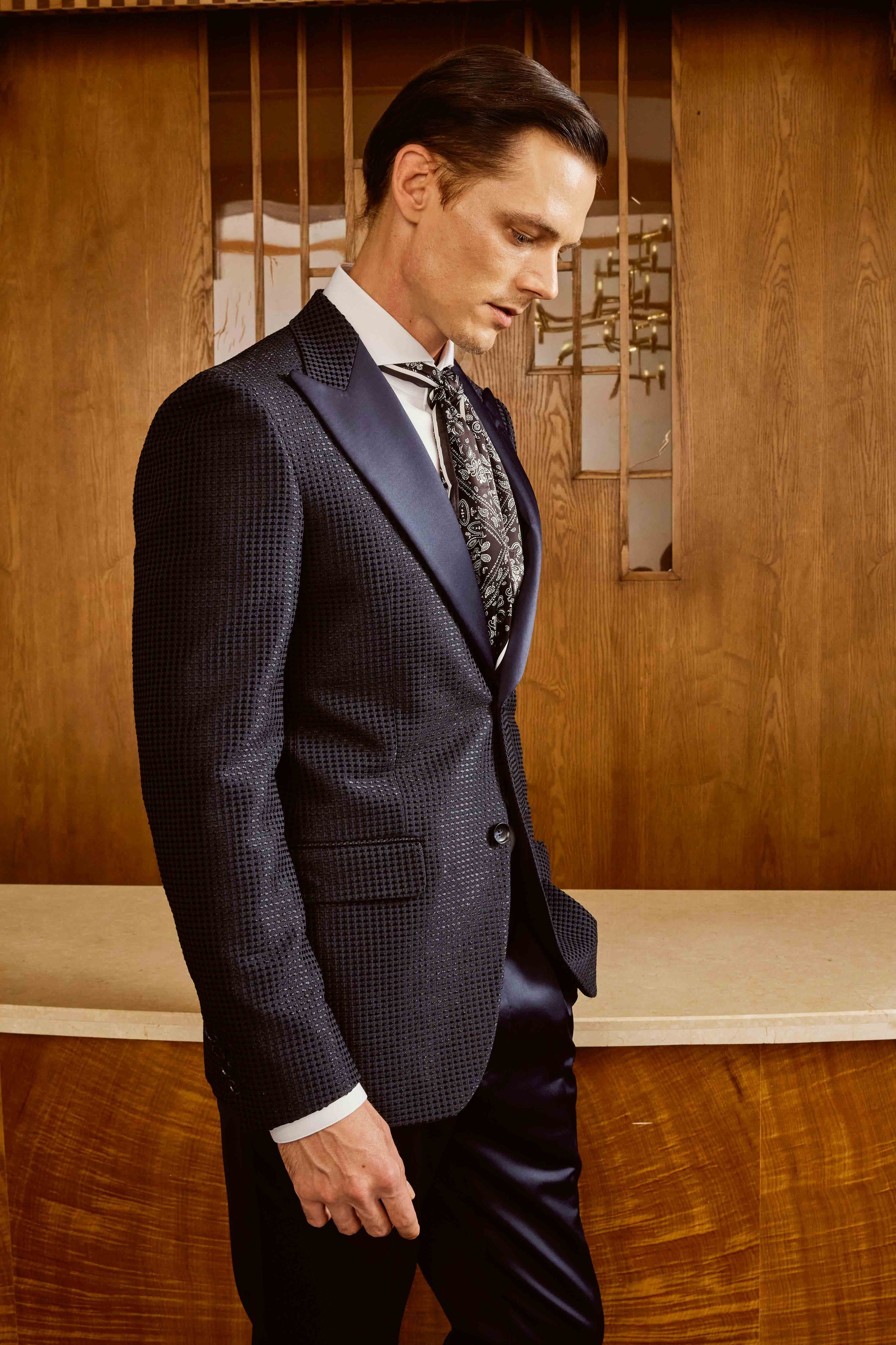 Black Embroidered Suit Set