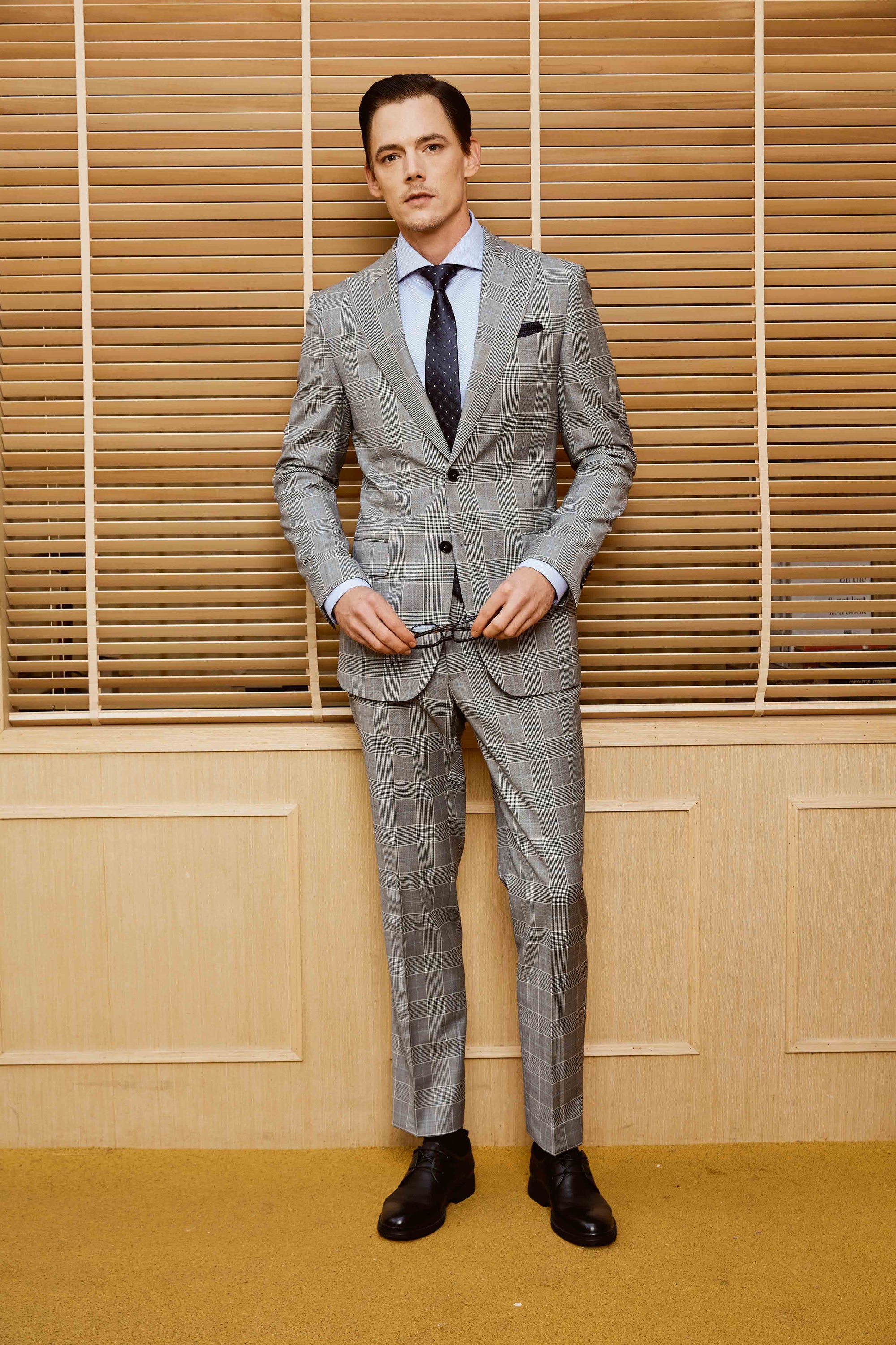 Grey Suit Set with customized Tie and Shirt