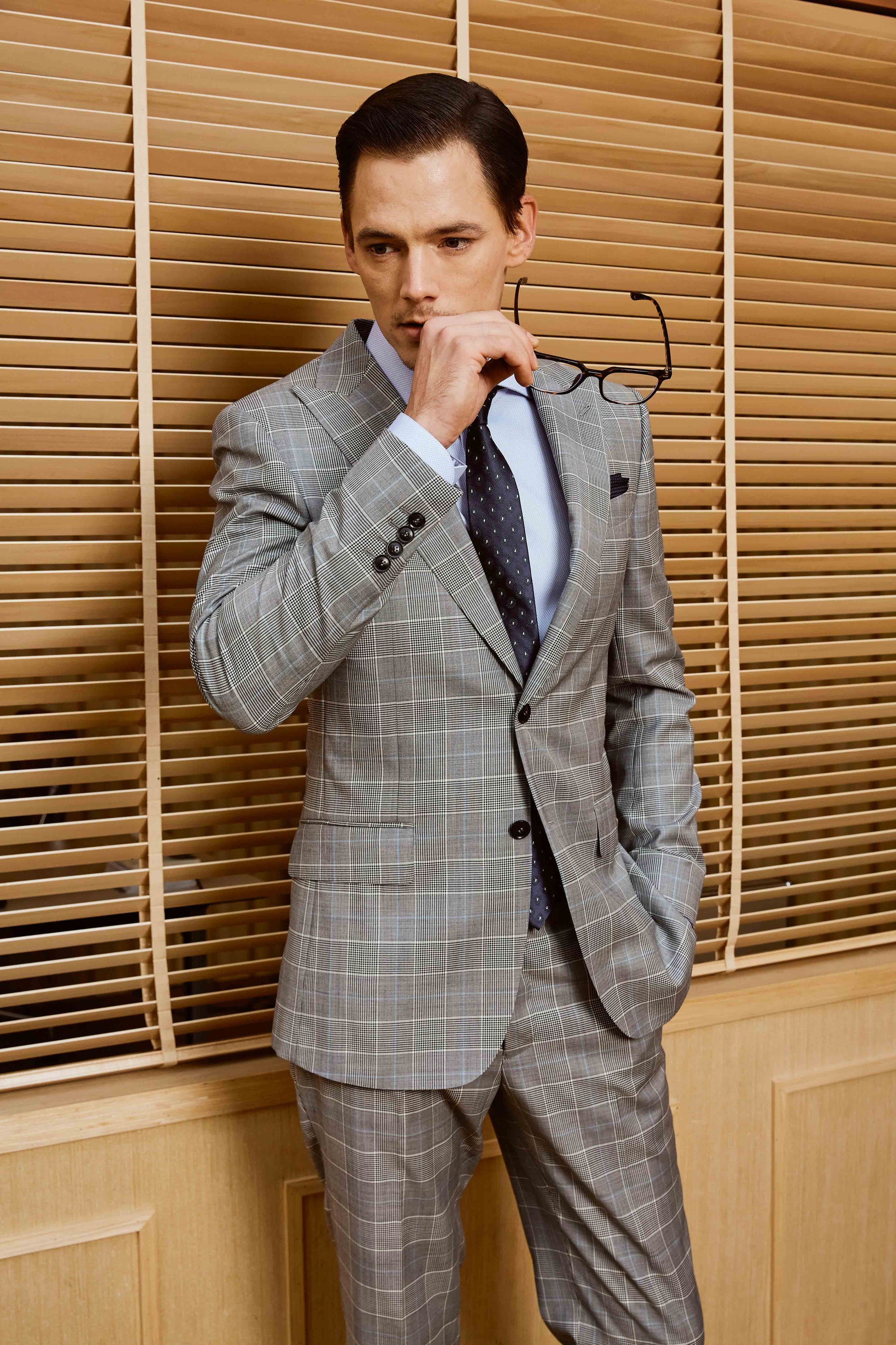 Grey Suit Set with customized Tie and Shirt