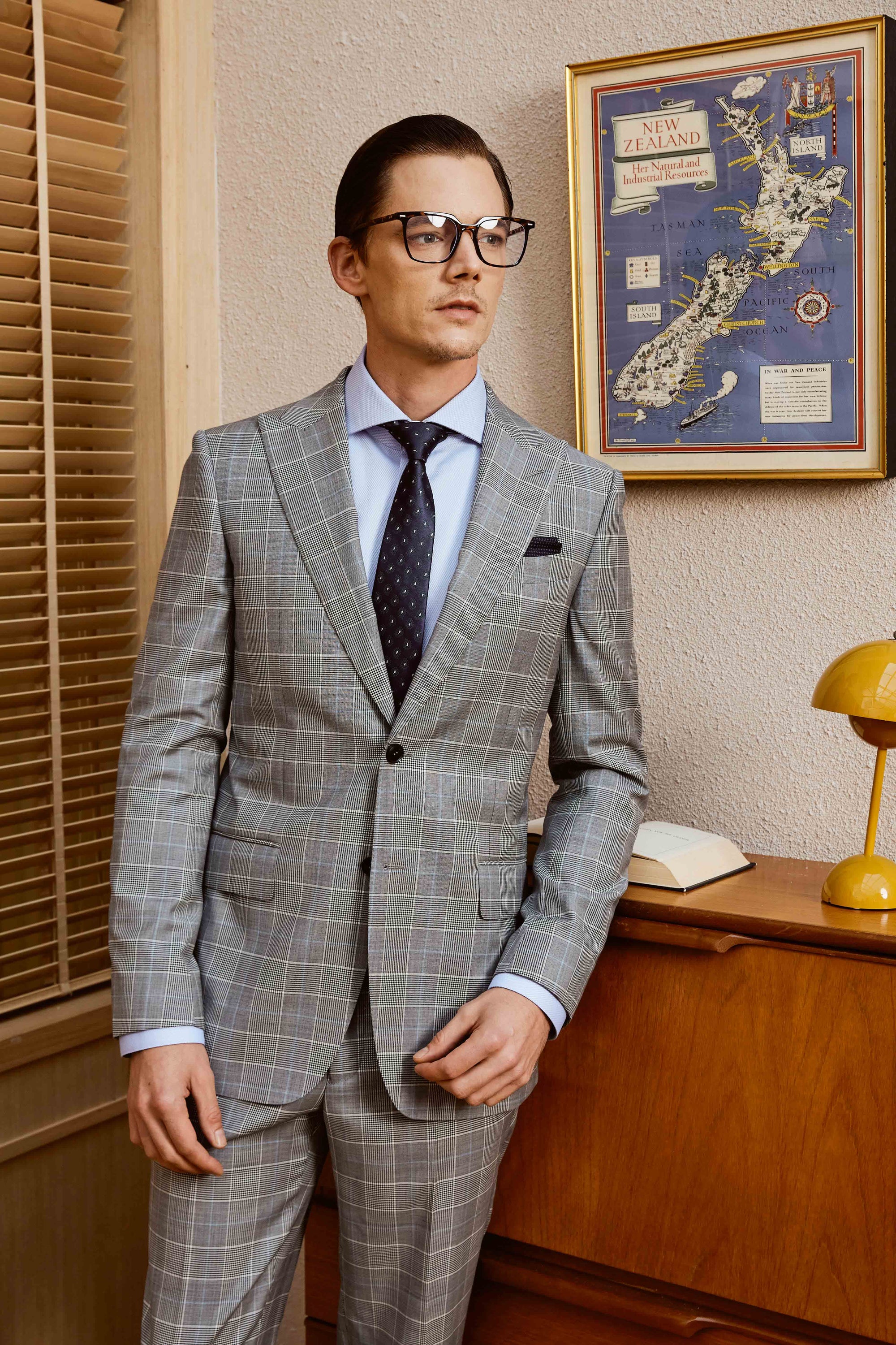 Grey Suit Set with customized Tie and Shirt