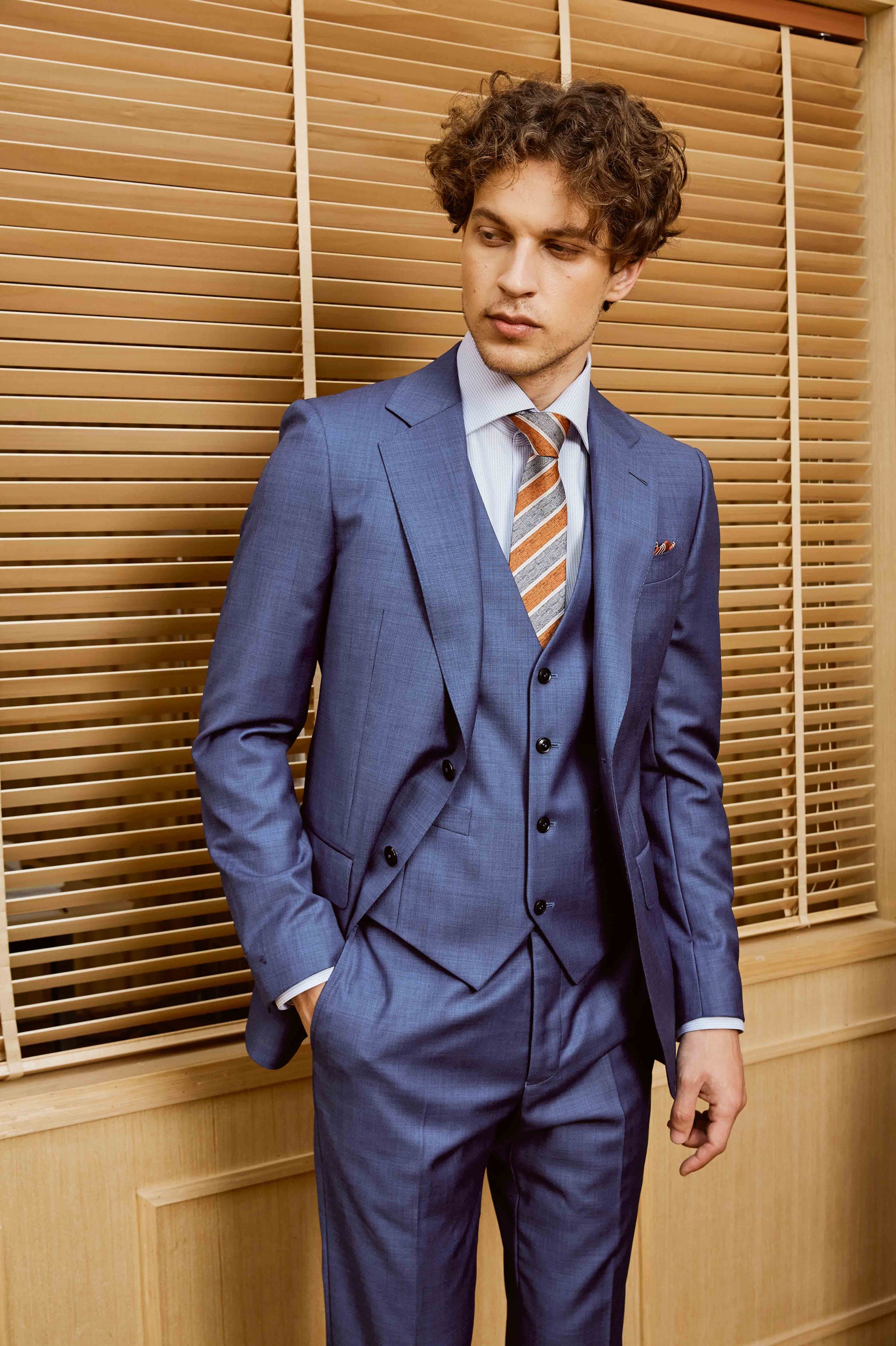 Berkeley Blue Suit Set with Vest