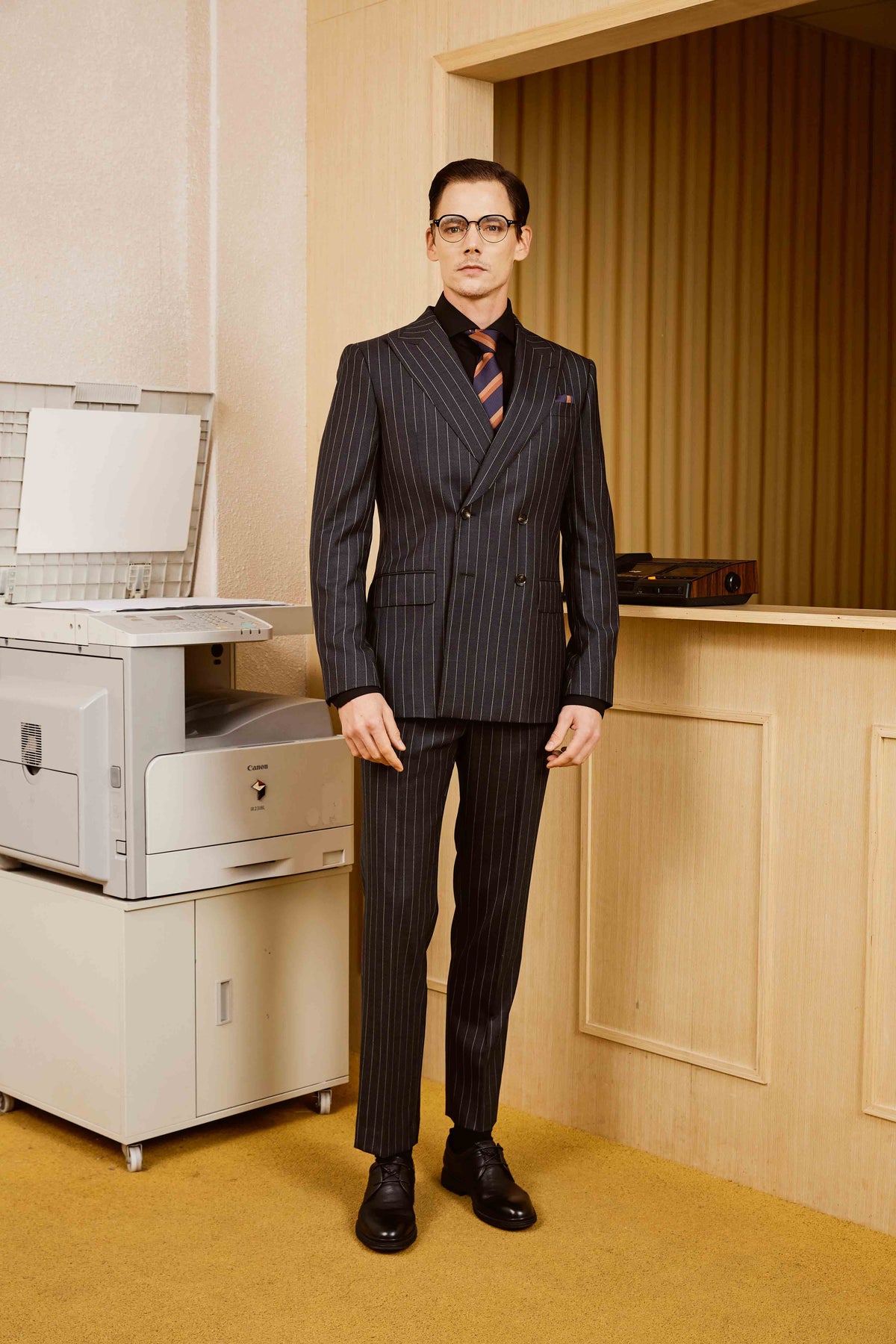 Black Suit with Dotted White Lines | Men's suits in UAE | House of ...