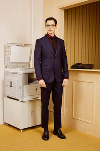 Dark Blue Men Suit