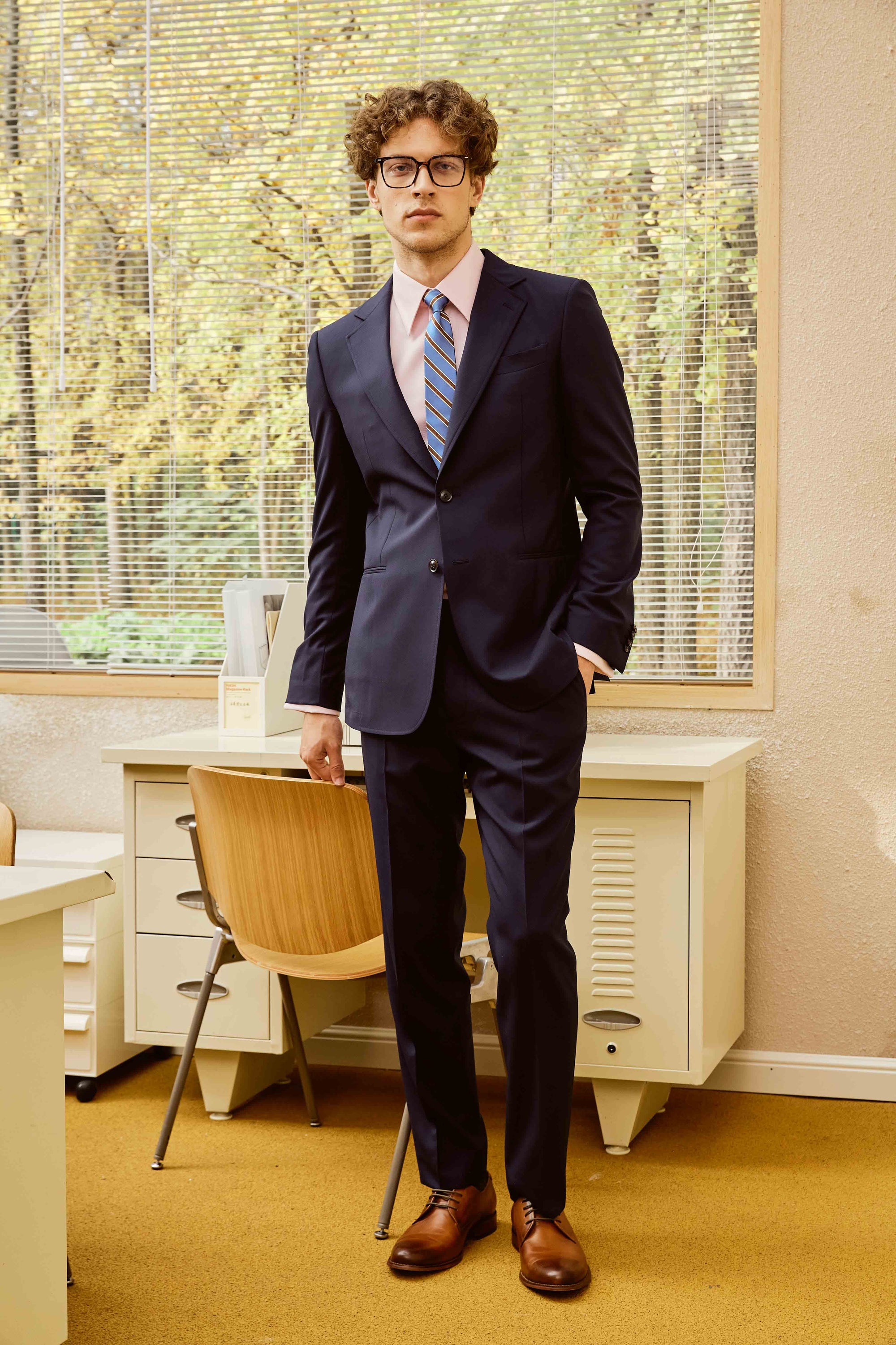 Blue Suit with Customized Tie