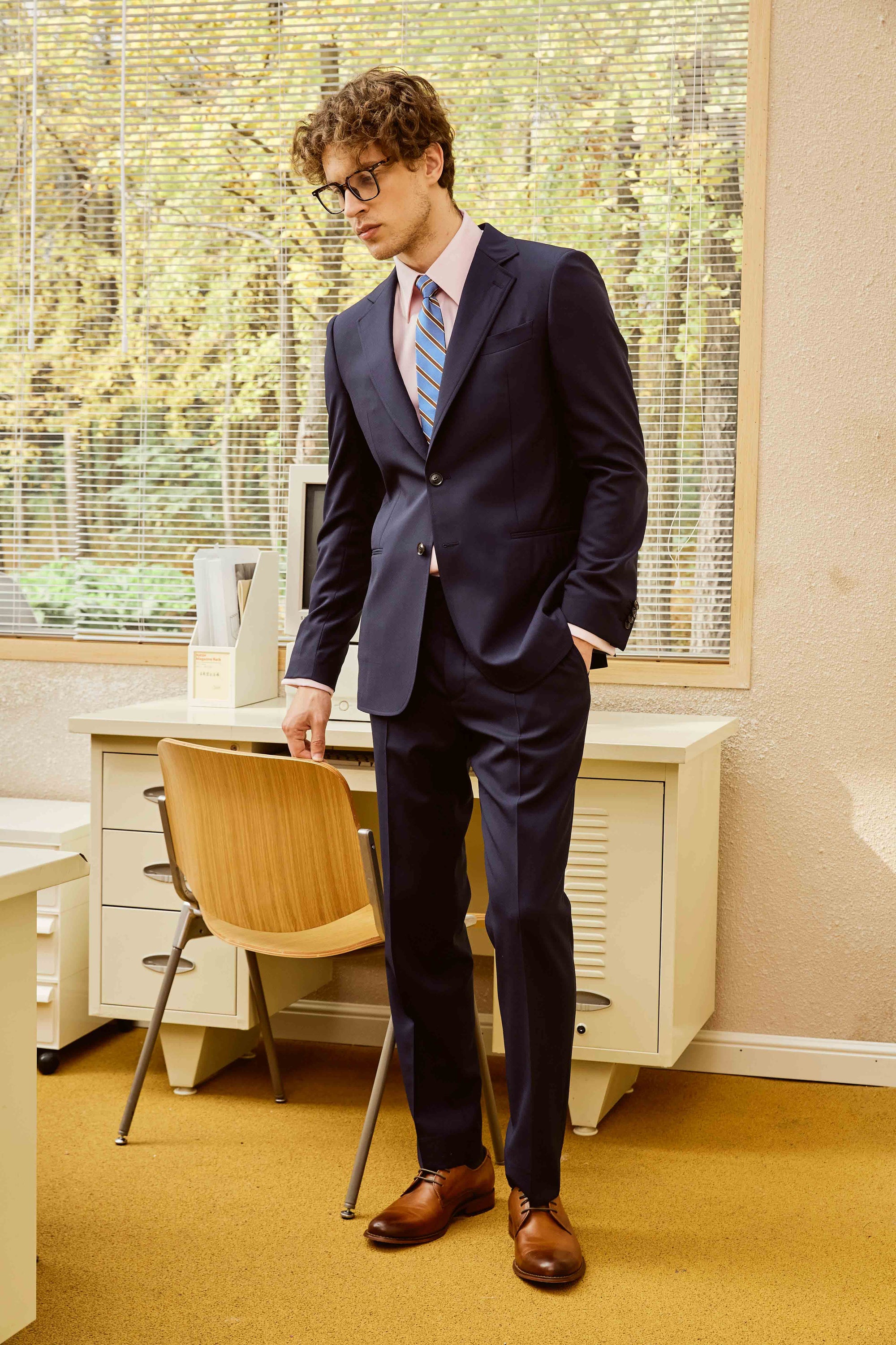 Blue Suit with Customized Tie