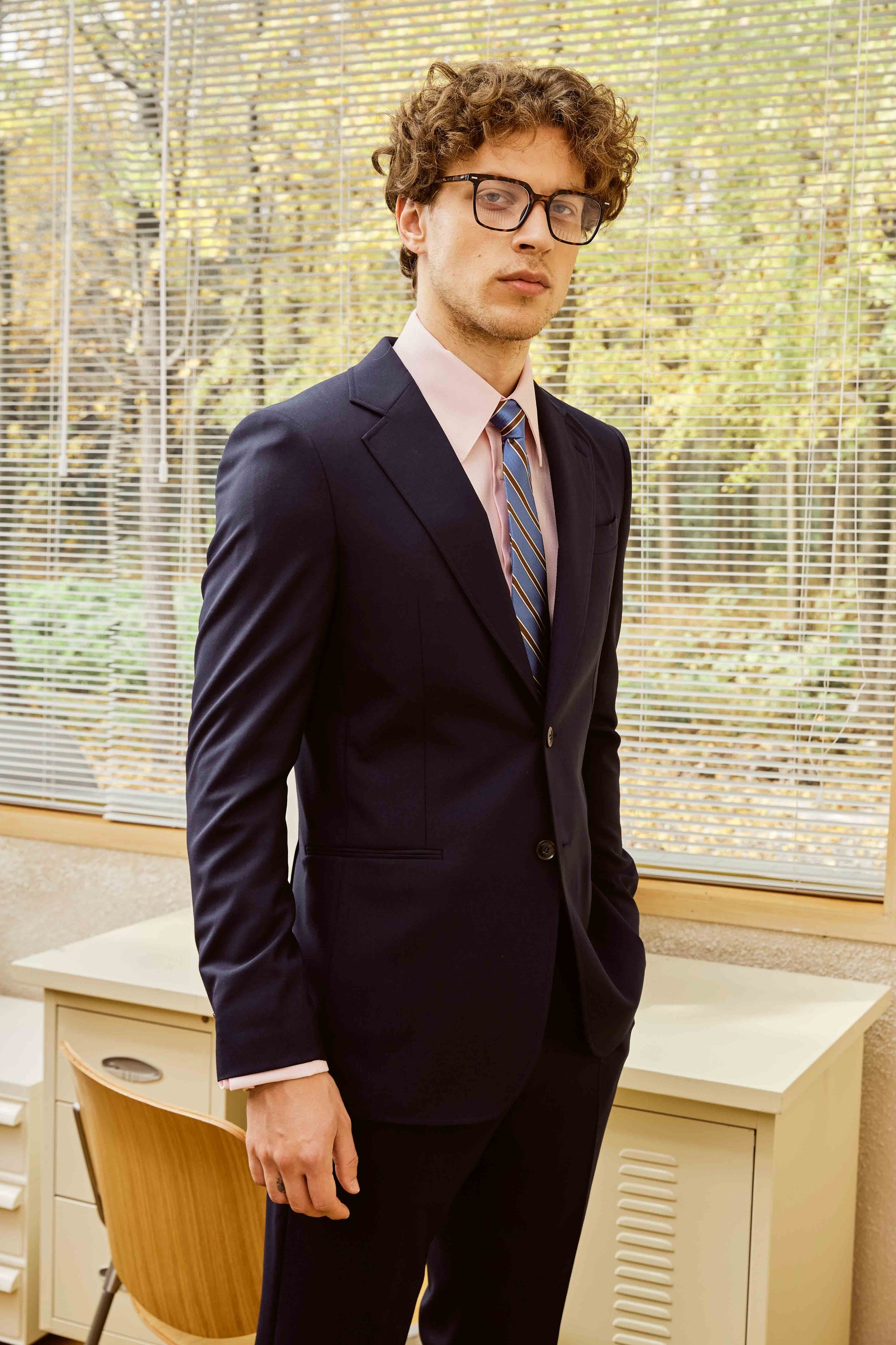 Blue Suit with Customized Tie