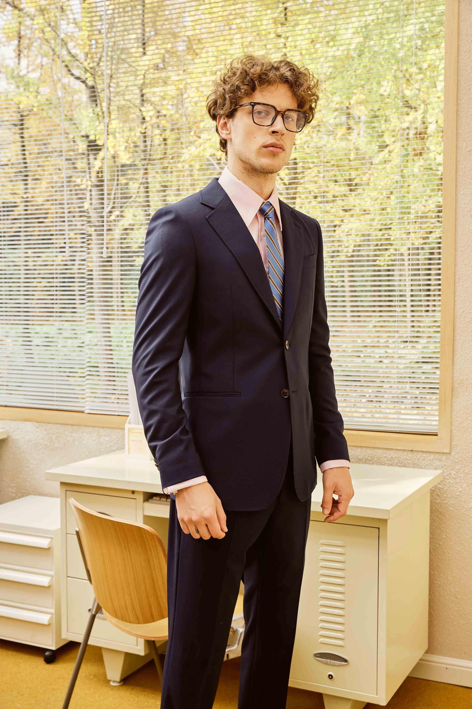 Blue Suit with Customized Tie