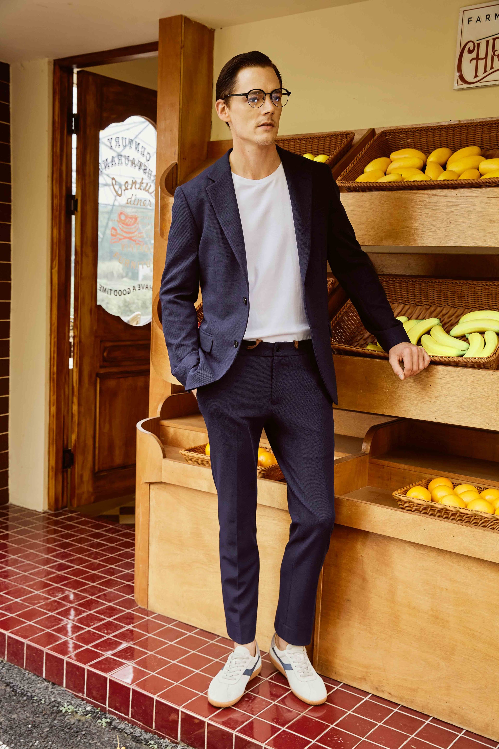Textured Coat and Pant Casual Suit