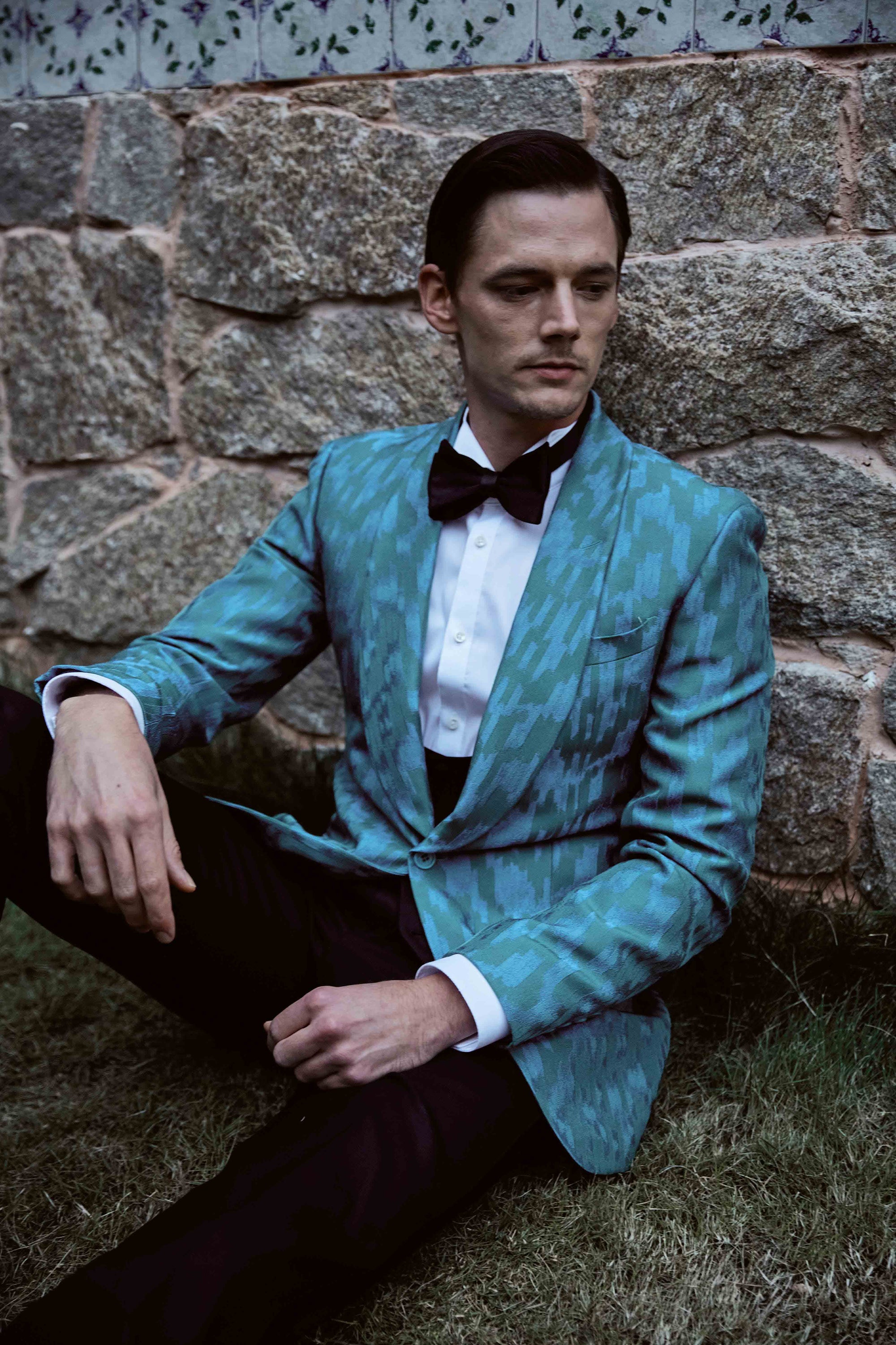 Green and Blue shaded suit set