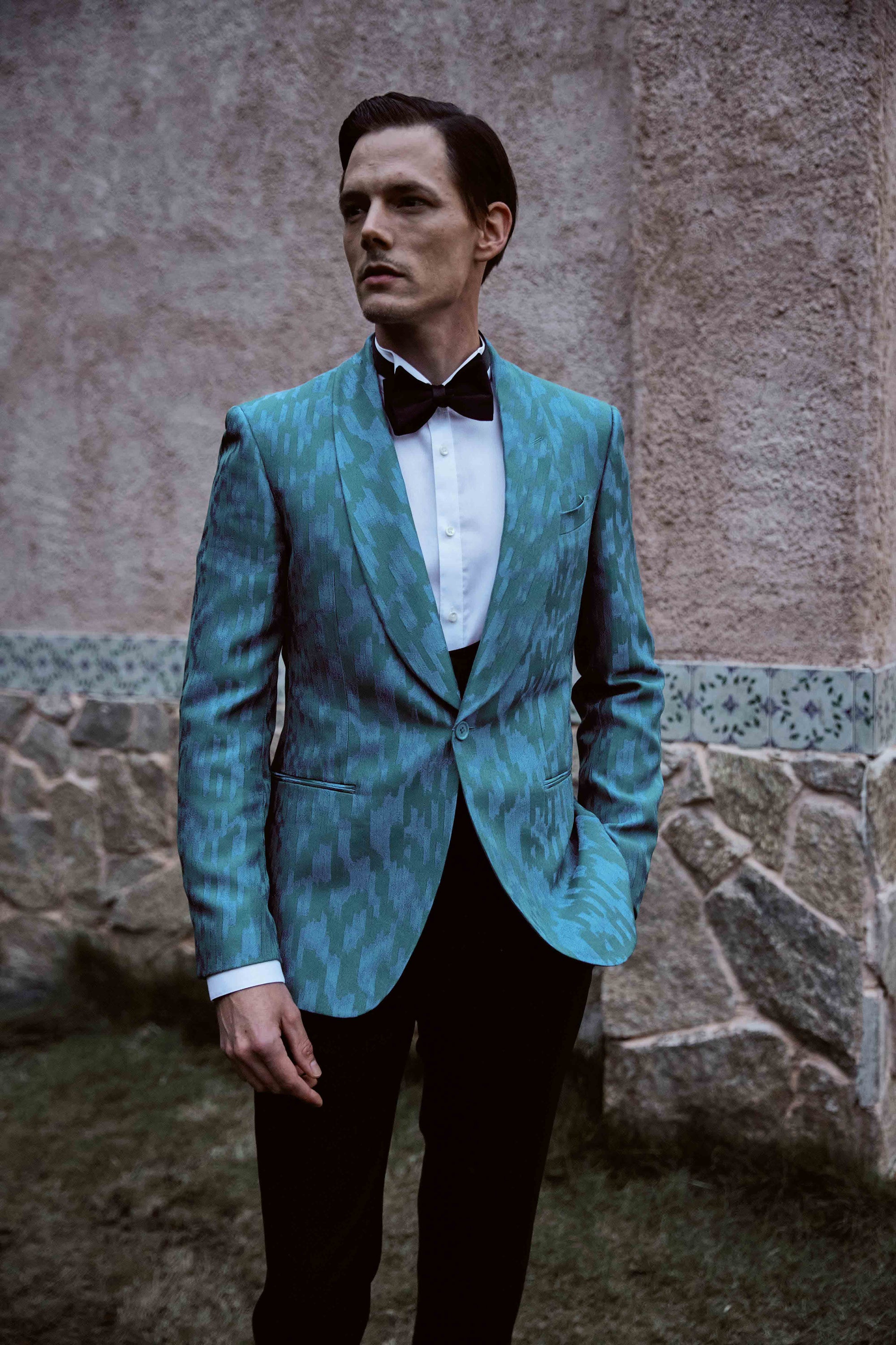 Green and Blue shaded suit set