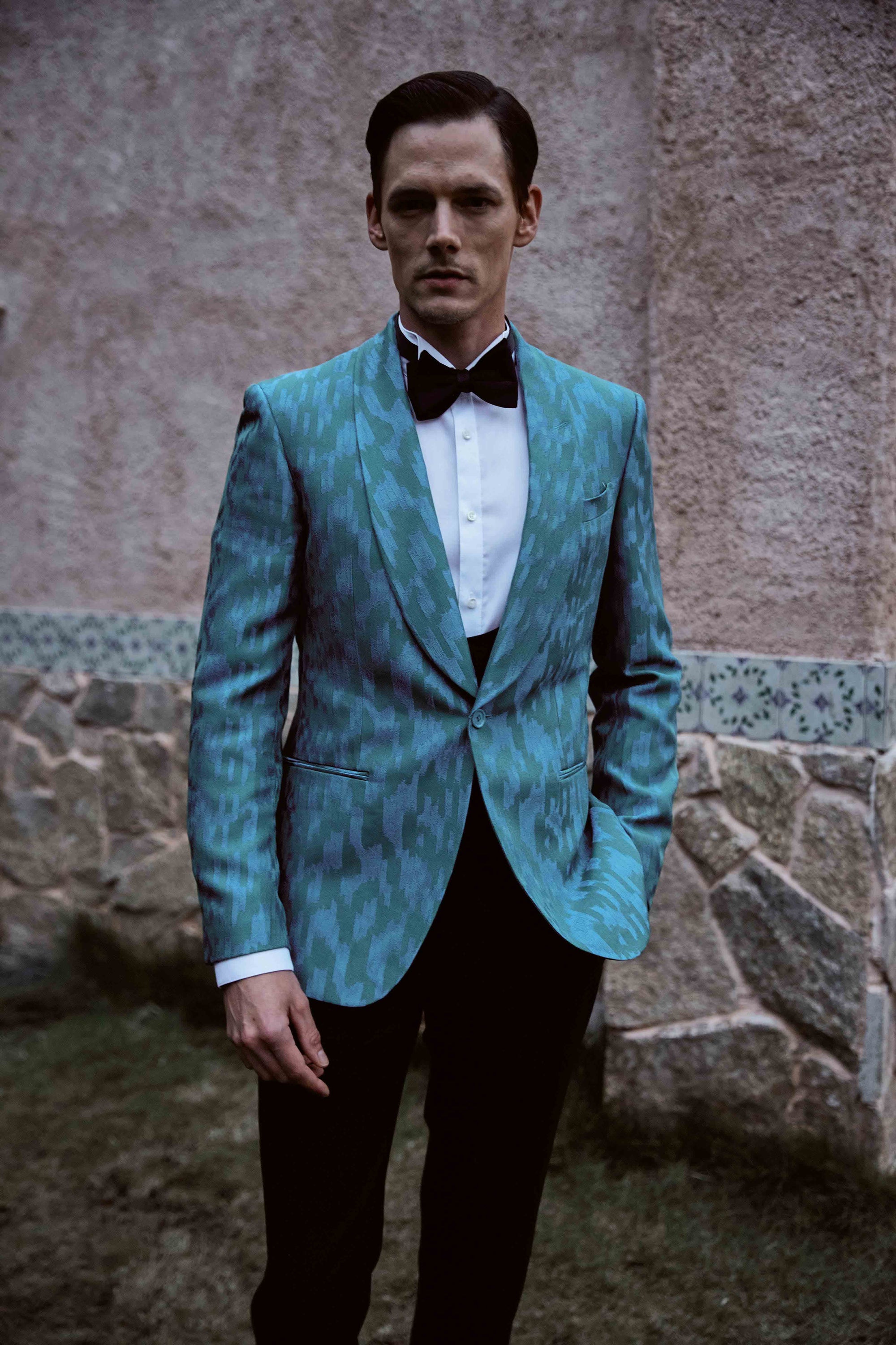 Green and Blue shaded suit set