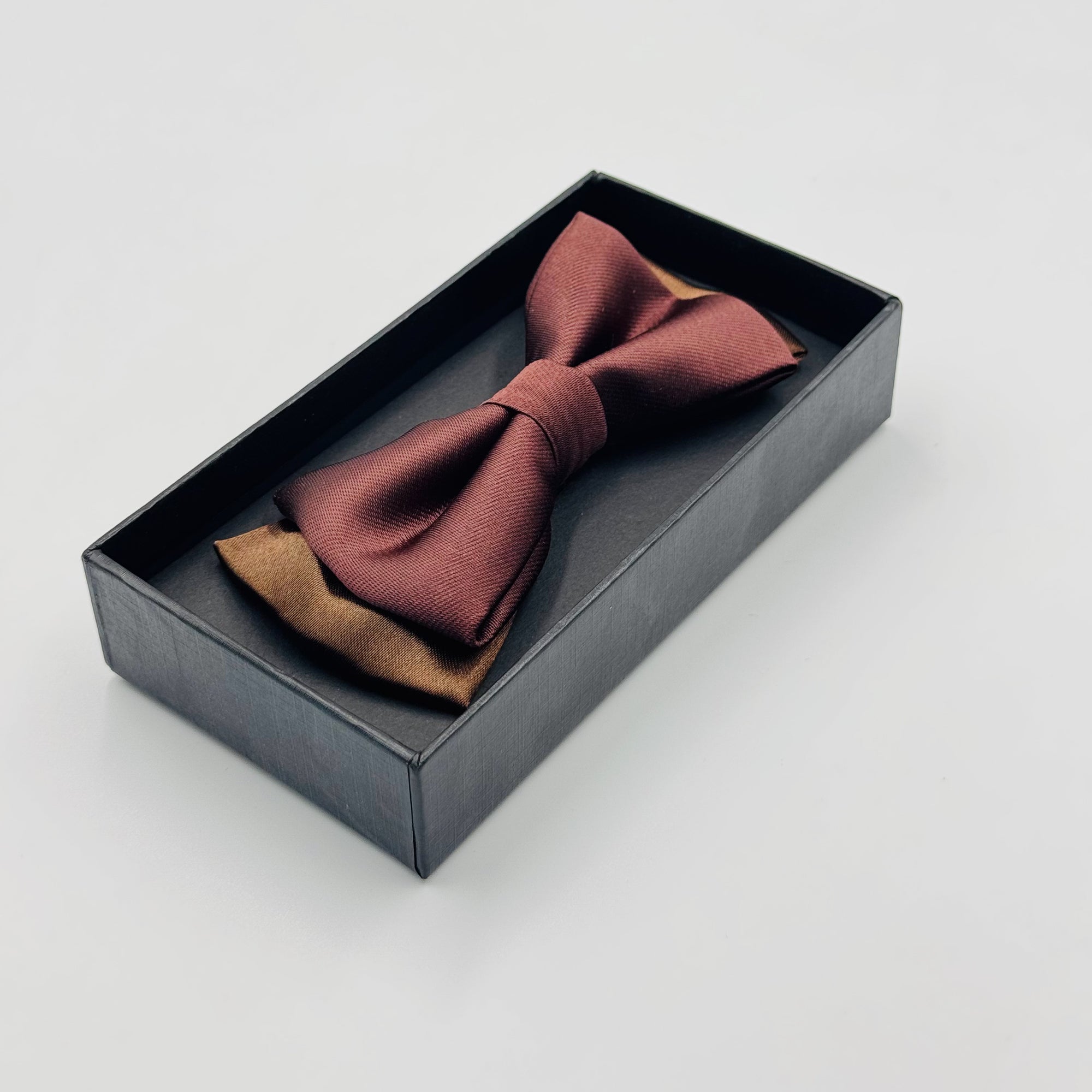 Elegant Brown Two-Layered Bow Tie
