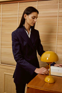 Dark Blue Suit with White Running Design for Women