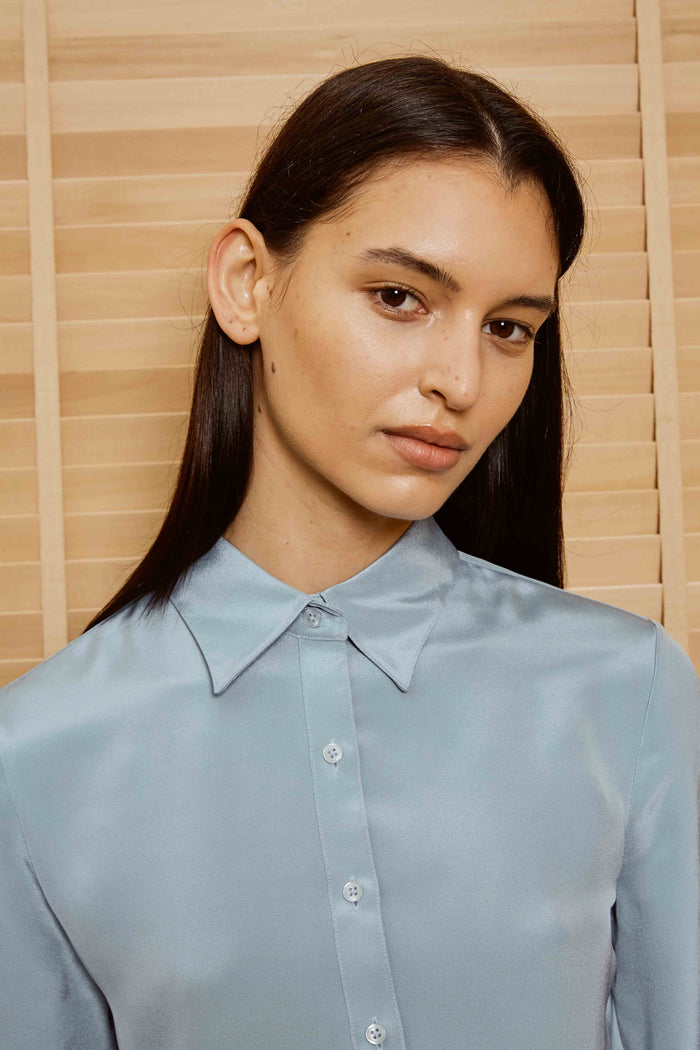 Thistle Color Formal Top with Knot Tie for Women