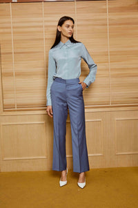 Thistle Color Formal Top with Knot Tie for Women