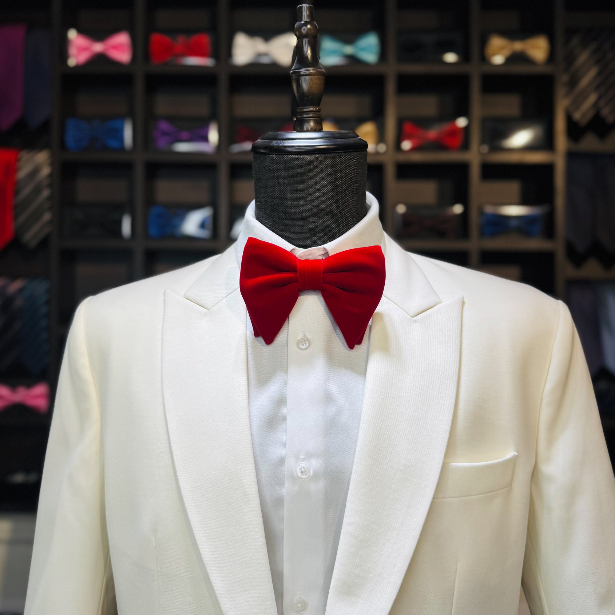 Luxurious Red Velvet Bow Tie