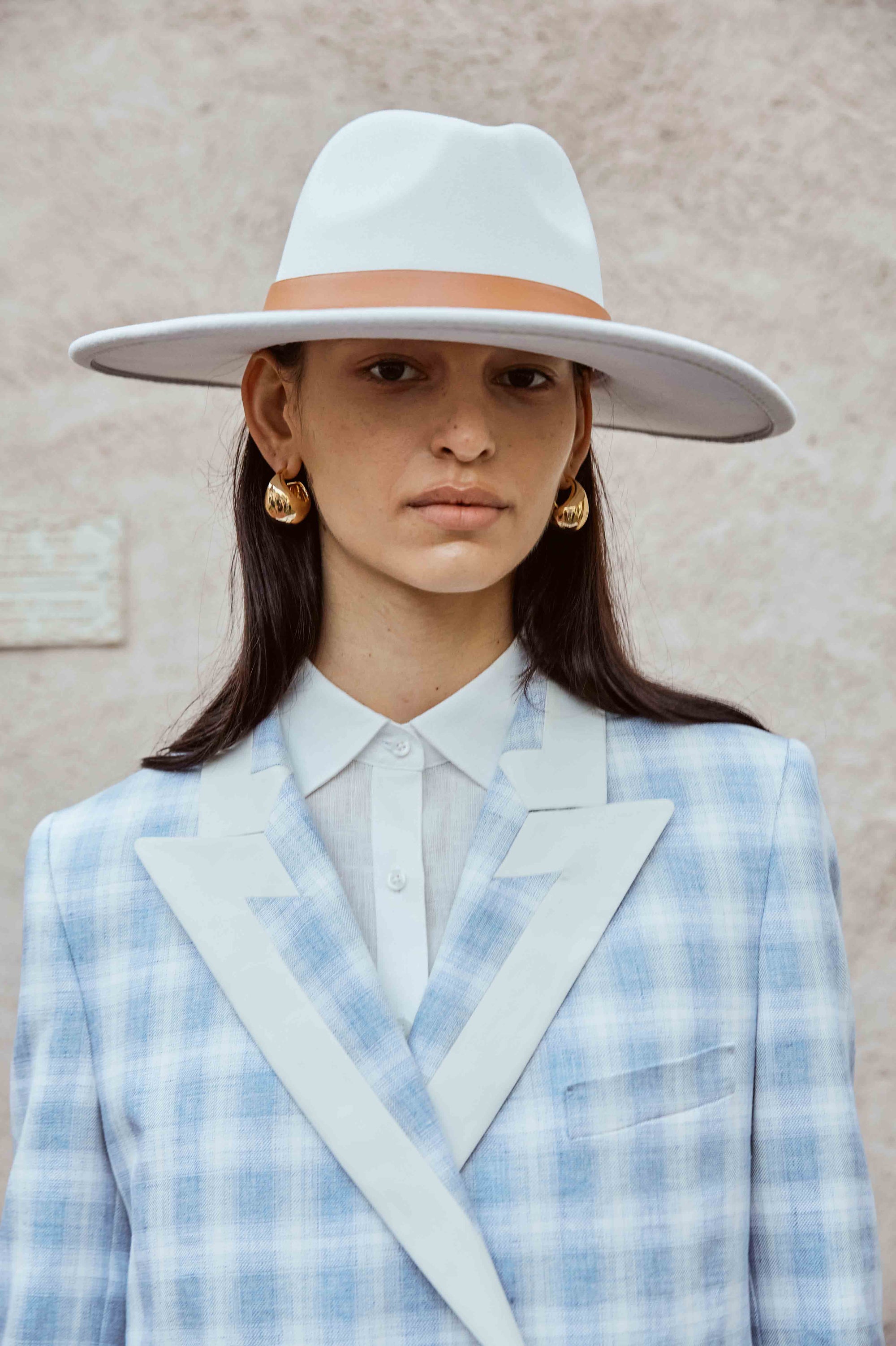 Blue and White Suit Set with Shorts