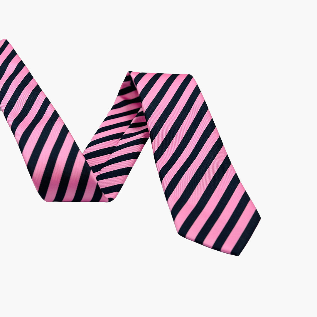 Pink & Black Striped Tie