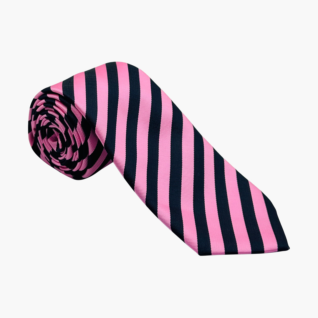 Pink & Black Striped Tie