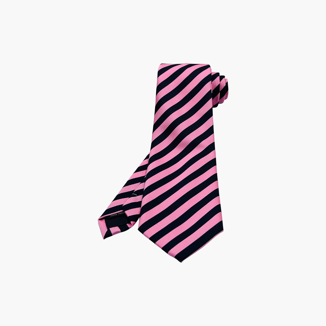 Pink & Black Striped Tie