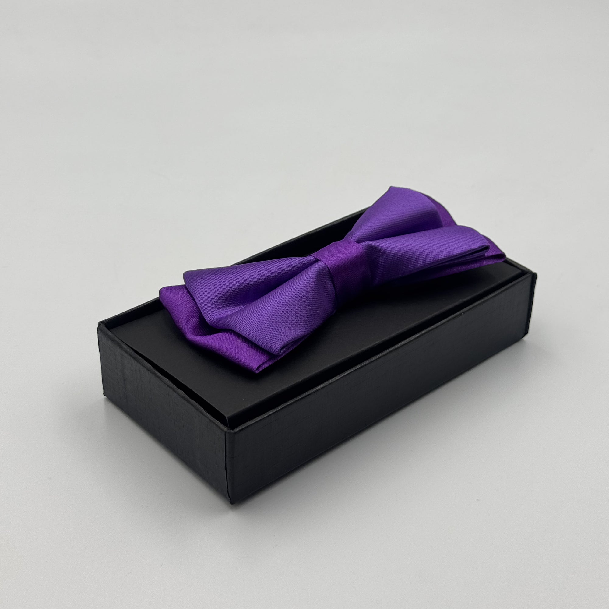 Royal Purple Satin Bow Tie