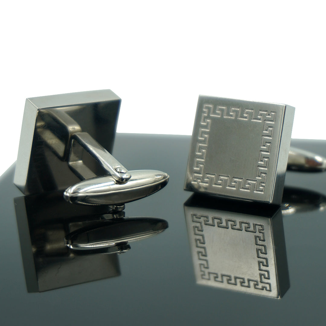 Silver Men's Shirt Accessory - Cufflinks
