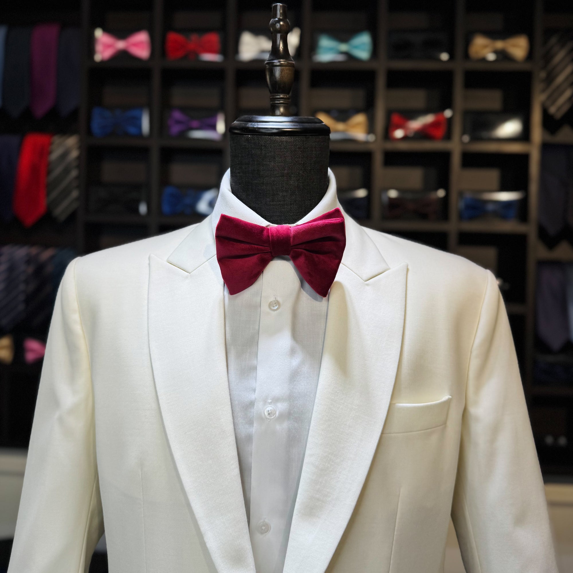 Sophisticated Maroon Bow Tie