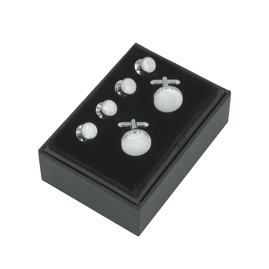 White Men's Shirt Accessory - Cufflinks