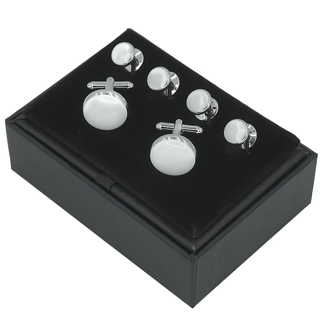 White Men's Shirt Accessory - Cufflinks
