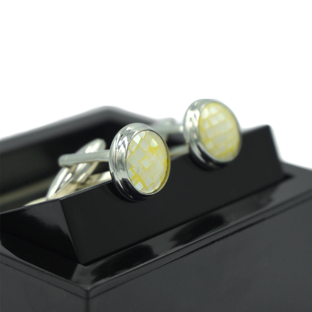 Yellow Men's Shirt Accessory - Cufflinks