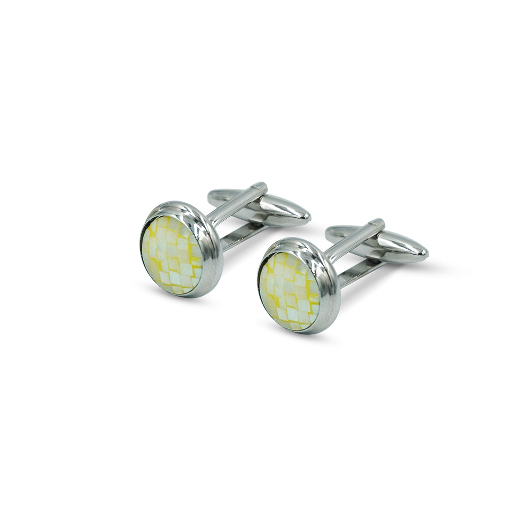 Yellow Men's Shirt Accessory - Cufflinks